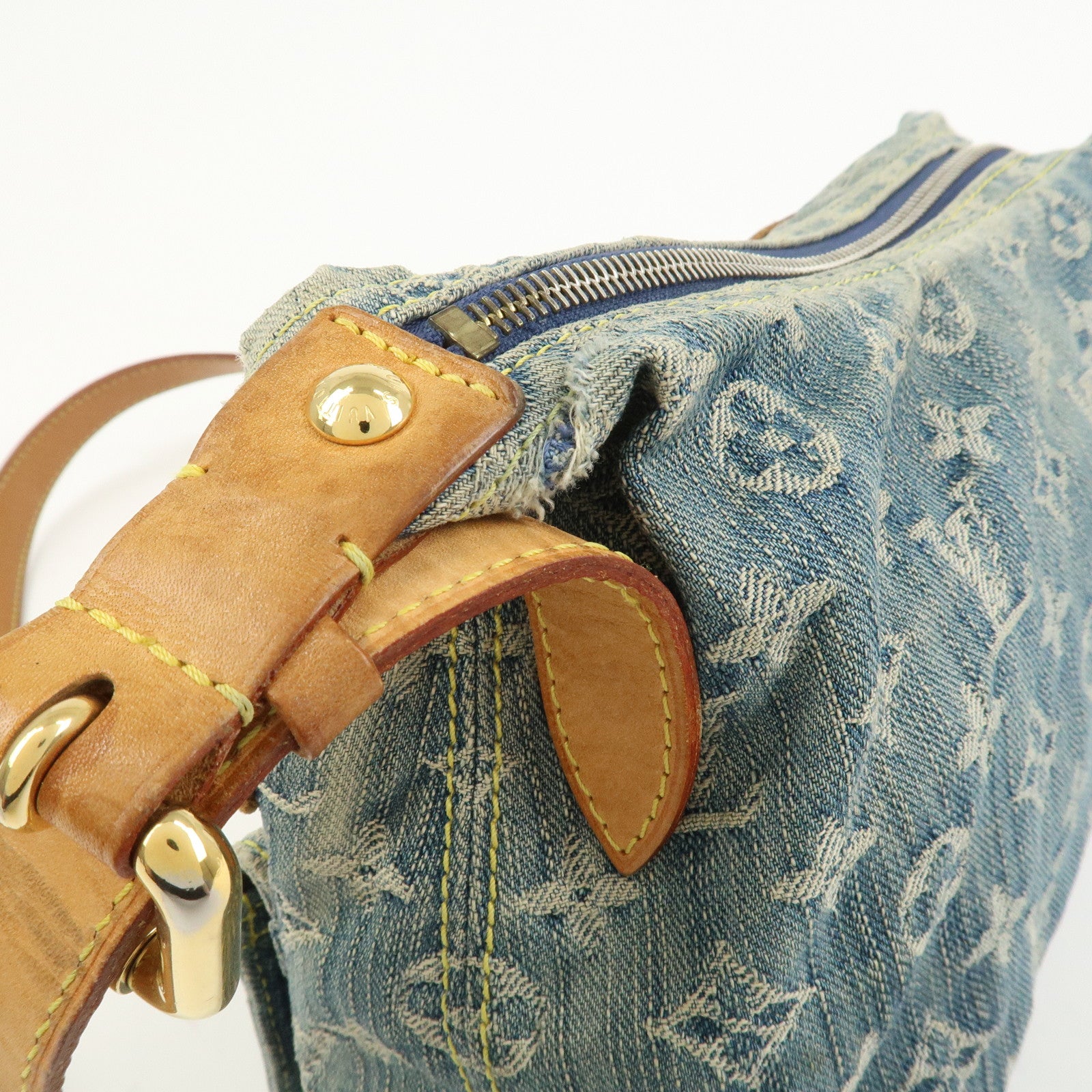 Louis Vuitton Monogram Denim Baggy PM 2Way Bag Shoulder Bag M95049