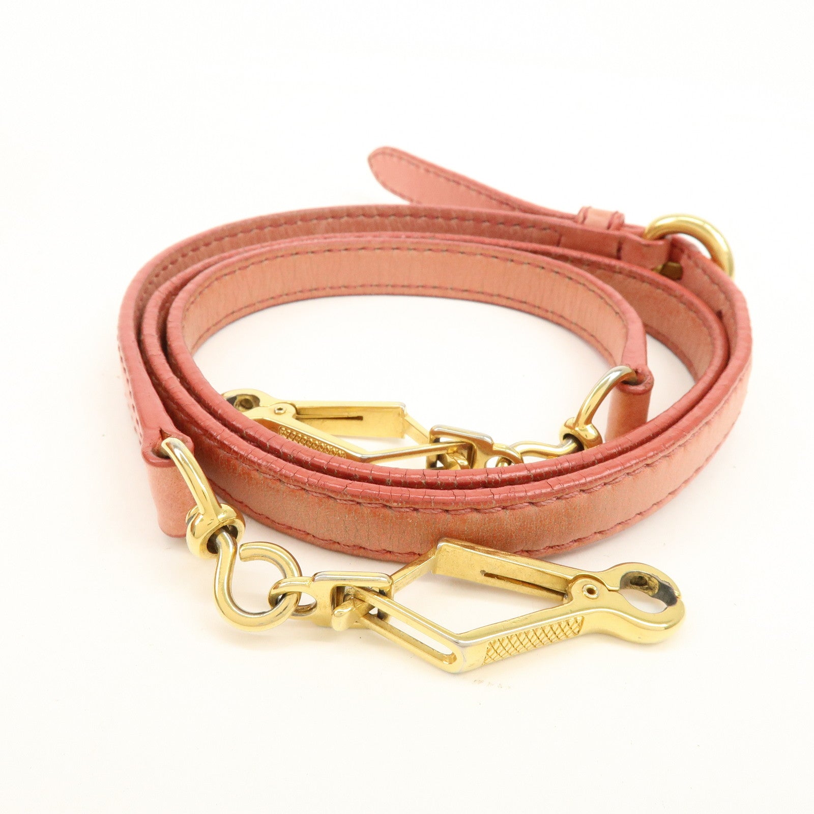 MIU MIU Leather 2Way Bag Hand Bag Shoulder Bag Pink