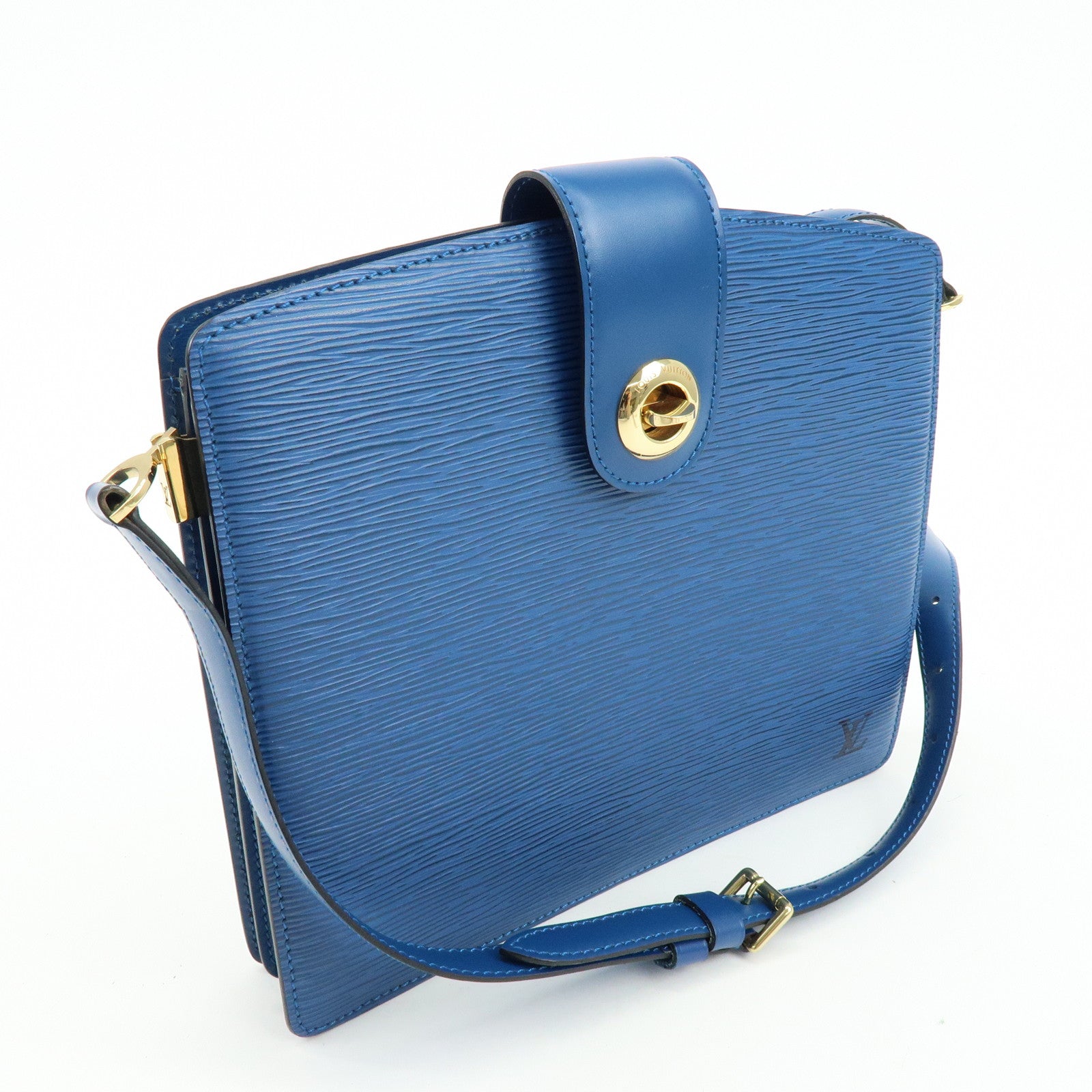 Louis Vuitton Epi Capucines Leather Shoulder Bag Toledo Blue M52345