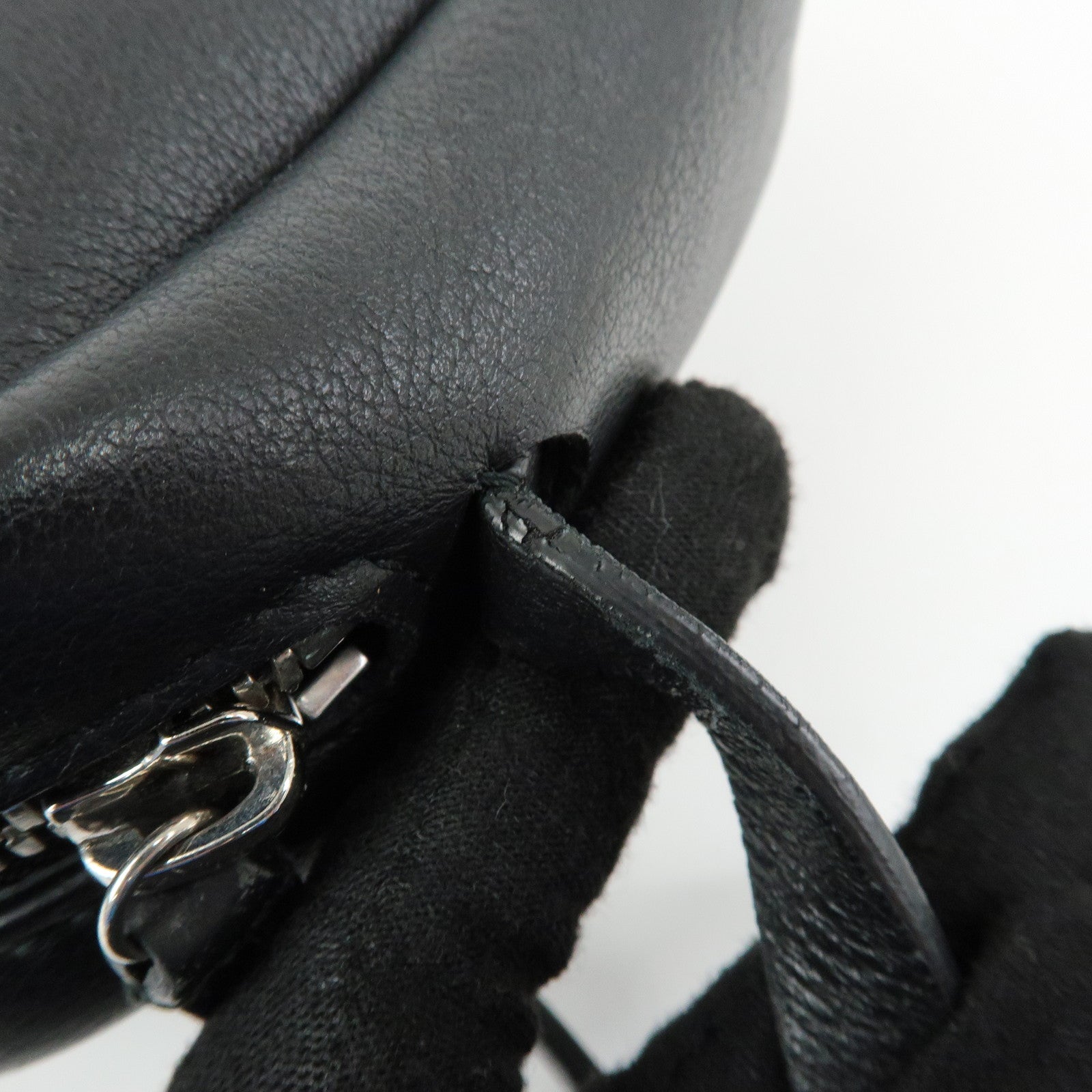 BALENCIAGA Everyday Camera Bag Leather Shoulder Bag S Black 489812