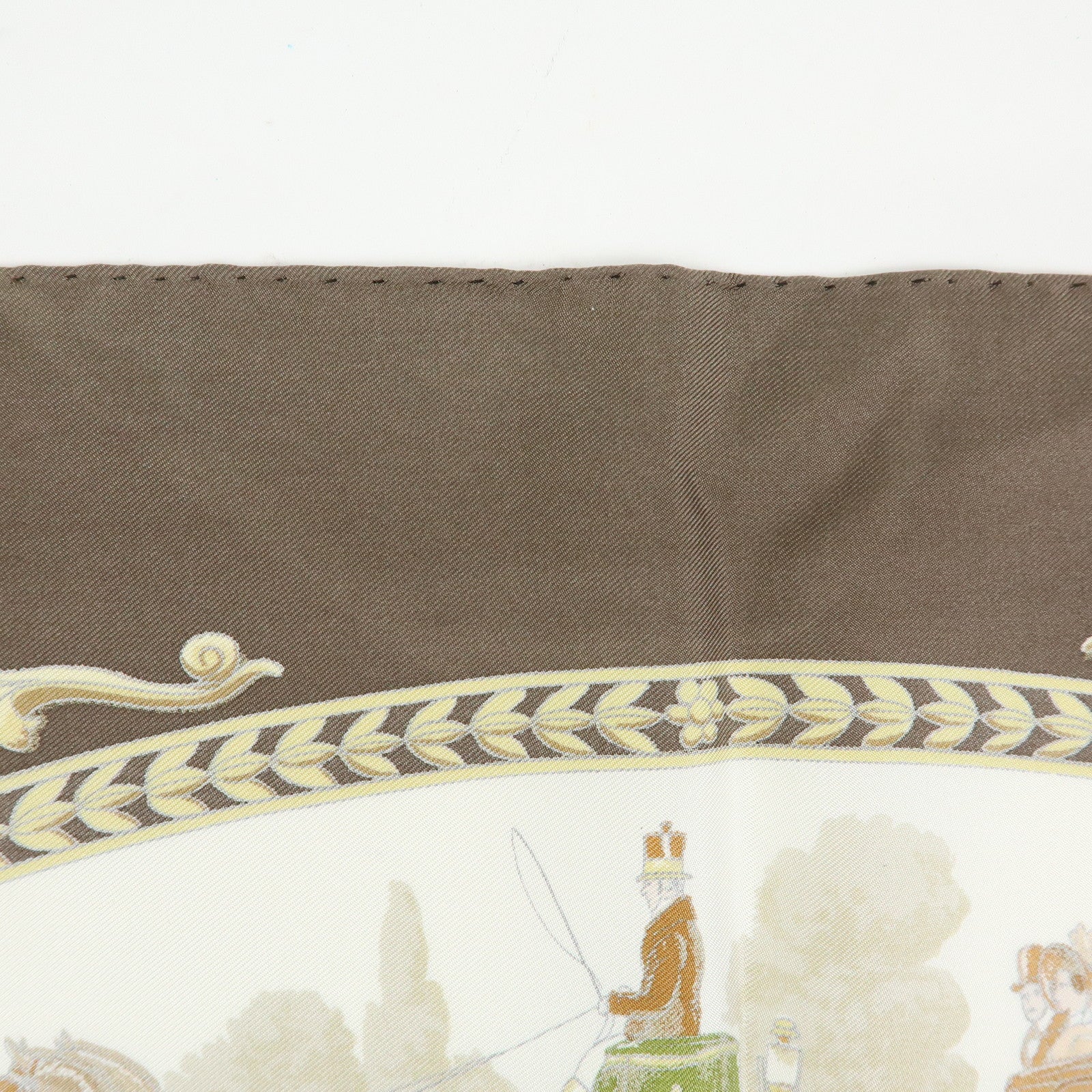 HERMES Carre 90 Silk 100% Scarf LA PROMENADE DE LONGCHAMPS