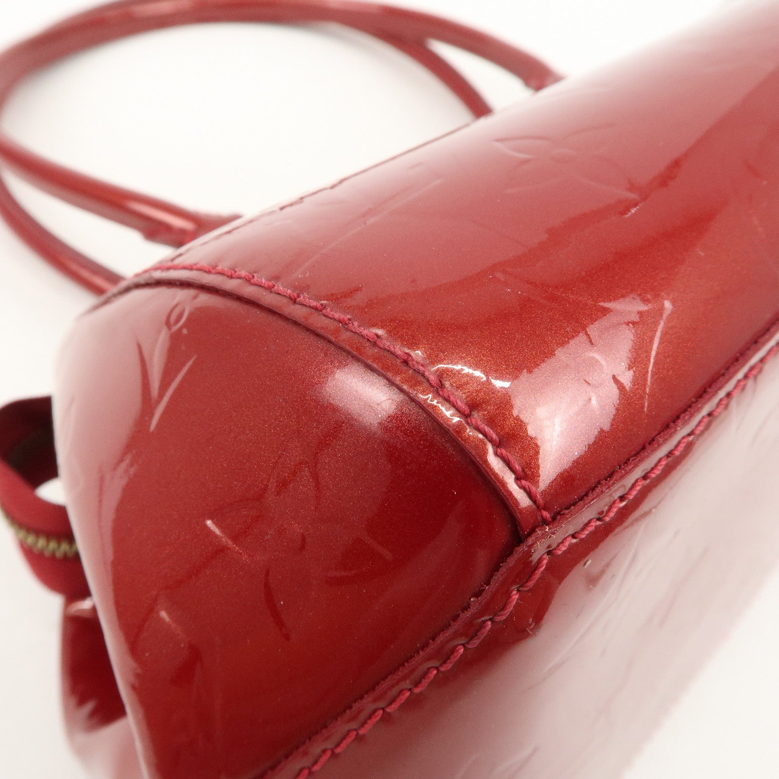 Louis Vuitton Monogram Vernis Sherwood PM Hand Bag Pomme d'Amour VI0131 Used