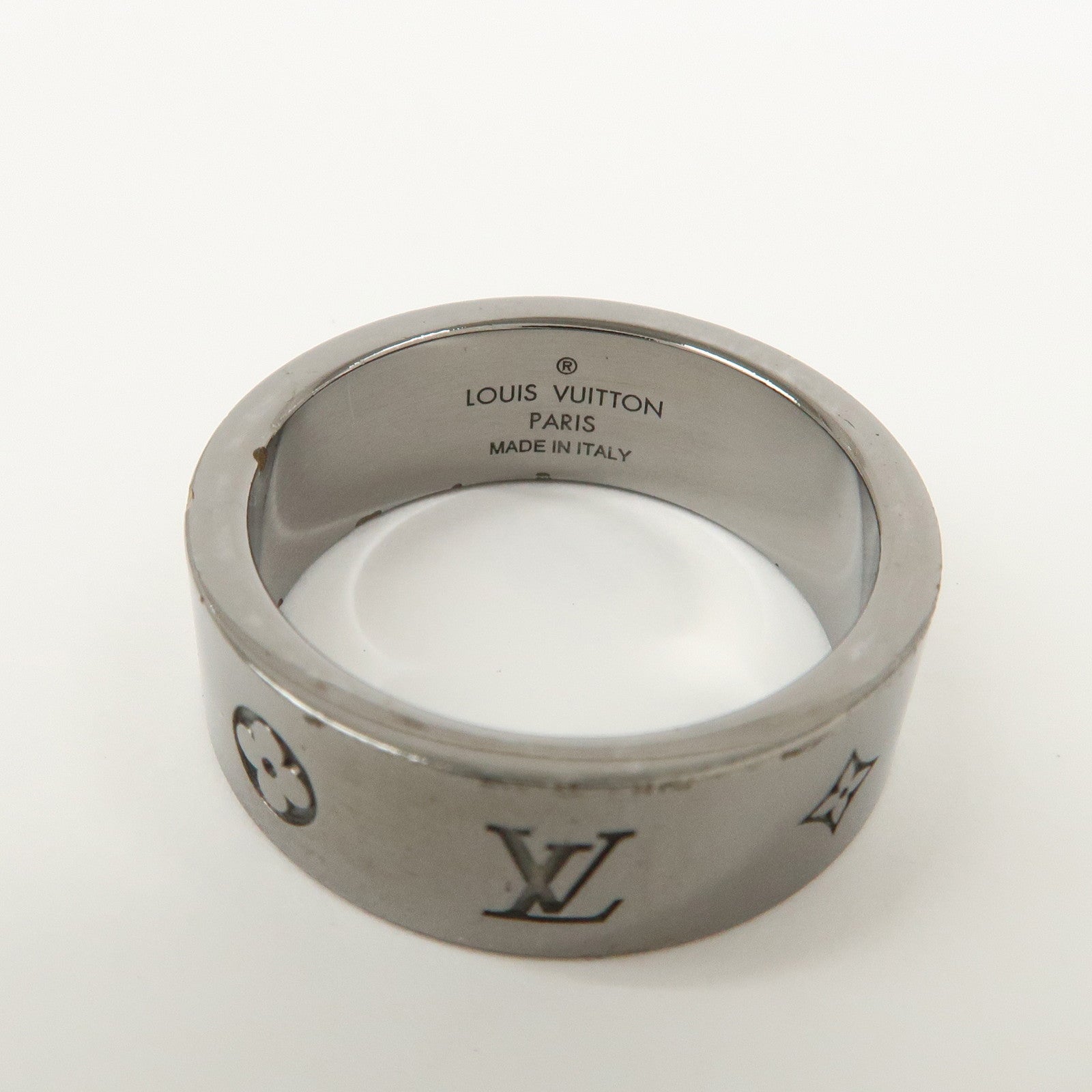 Louis Vuitton Instinct Set of2 Rings Size L Silver Grey Gold M00514