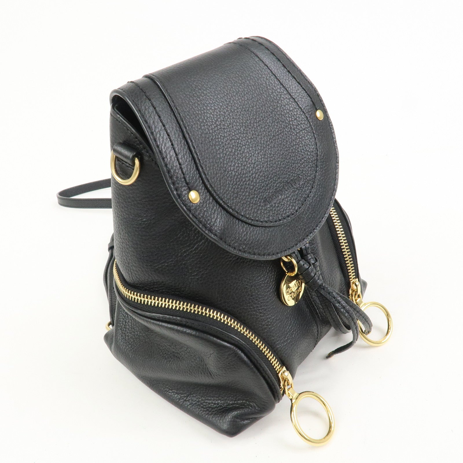 Chloe See by Chloe Olga Logo Leather 2Way Bag Backpack Hand Bag