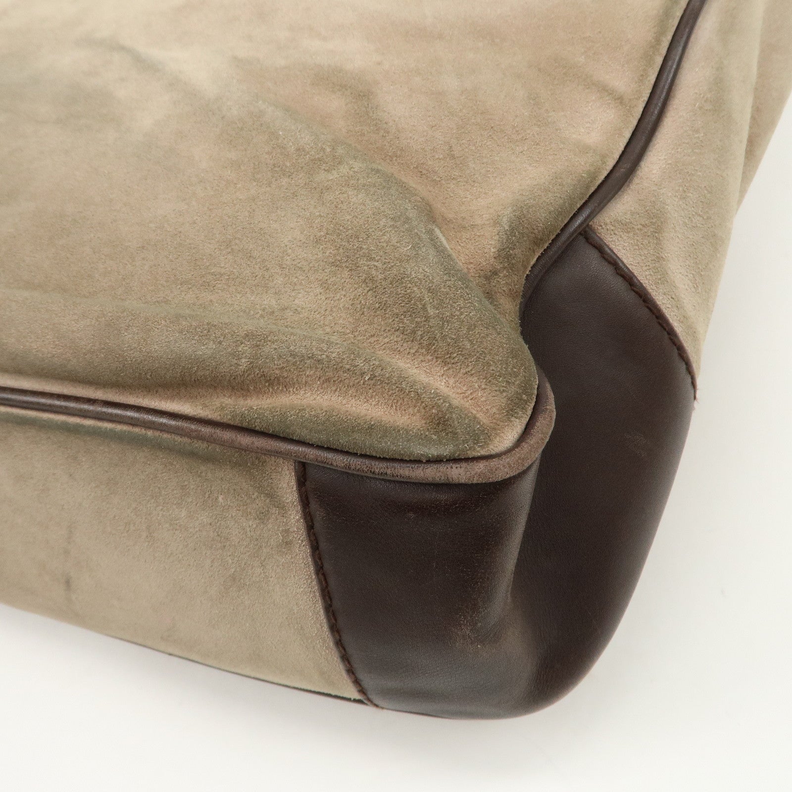 Ferragamo Gancini Suede Leather Shoulder Bag Crossbody Bag