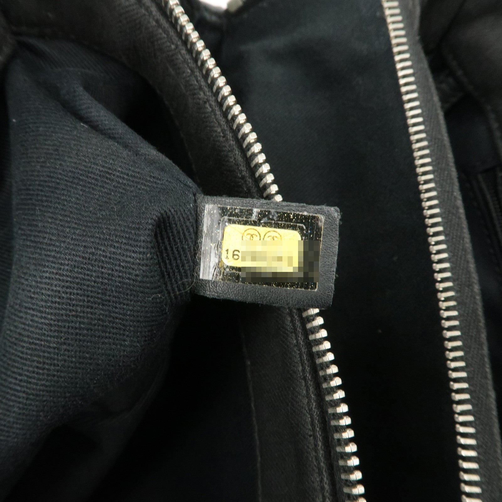 CHANEL Camelia Denim Chain Shoulder Bag Black A66903 Used