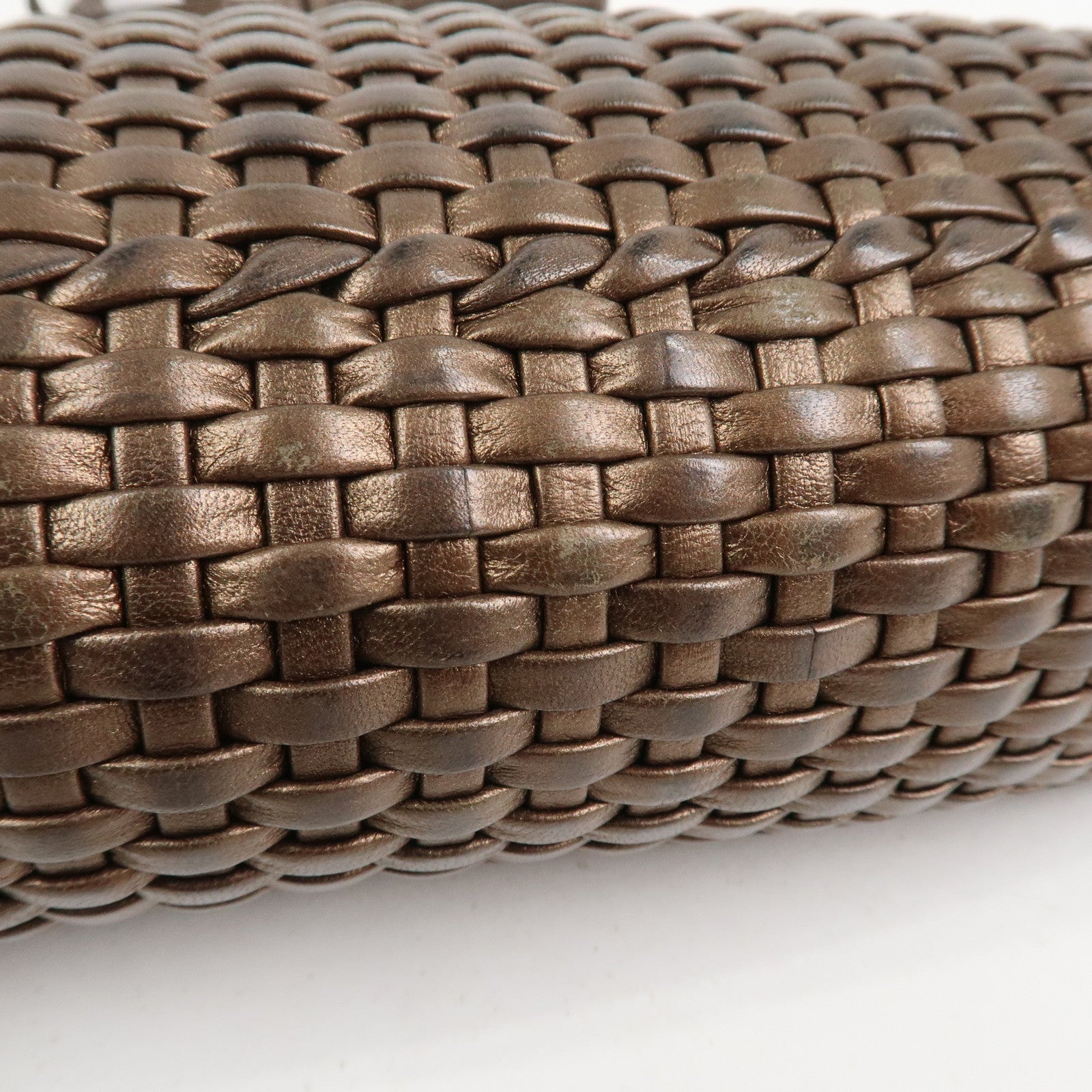 Ferragamo Gancini Logo Leather Tote Bag Shoulder Bag Brown