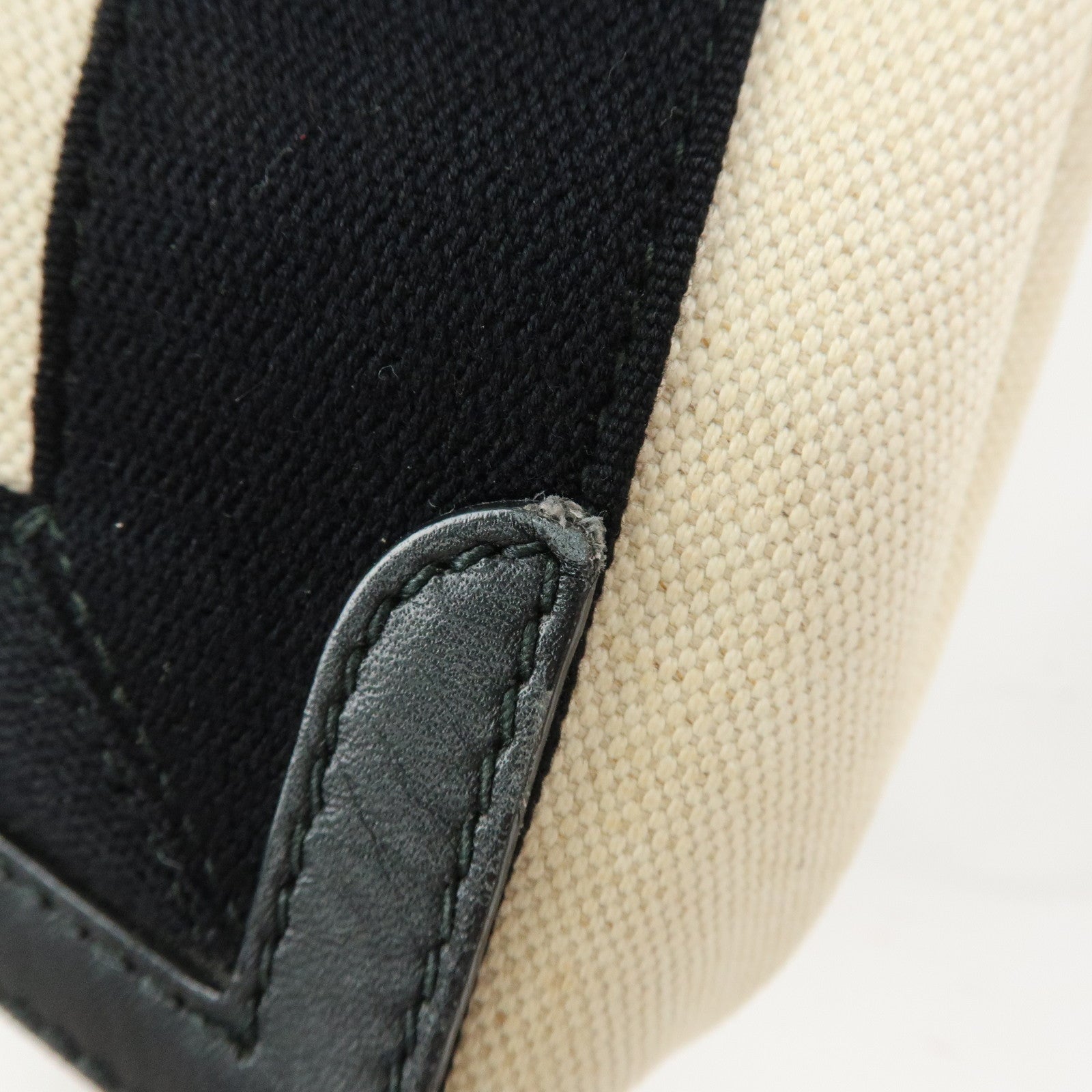 BALENCIAGA Navy Cabas XS Canvas Leather 2WAY Bag Ivory 390346