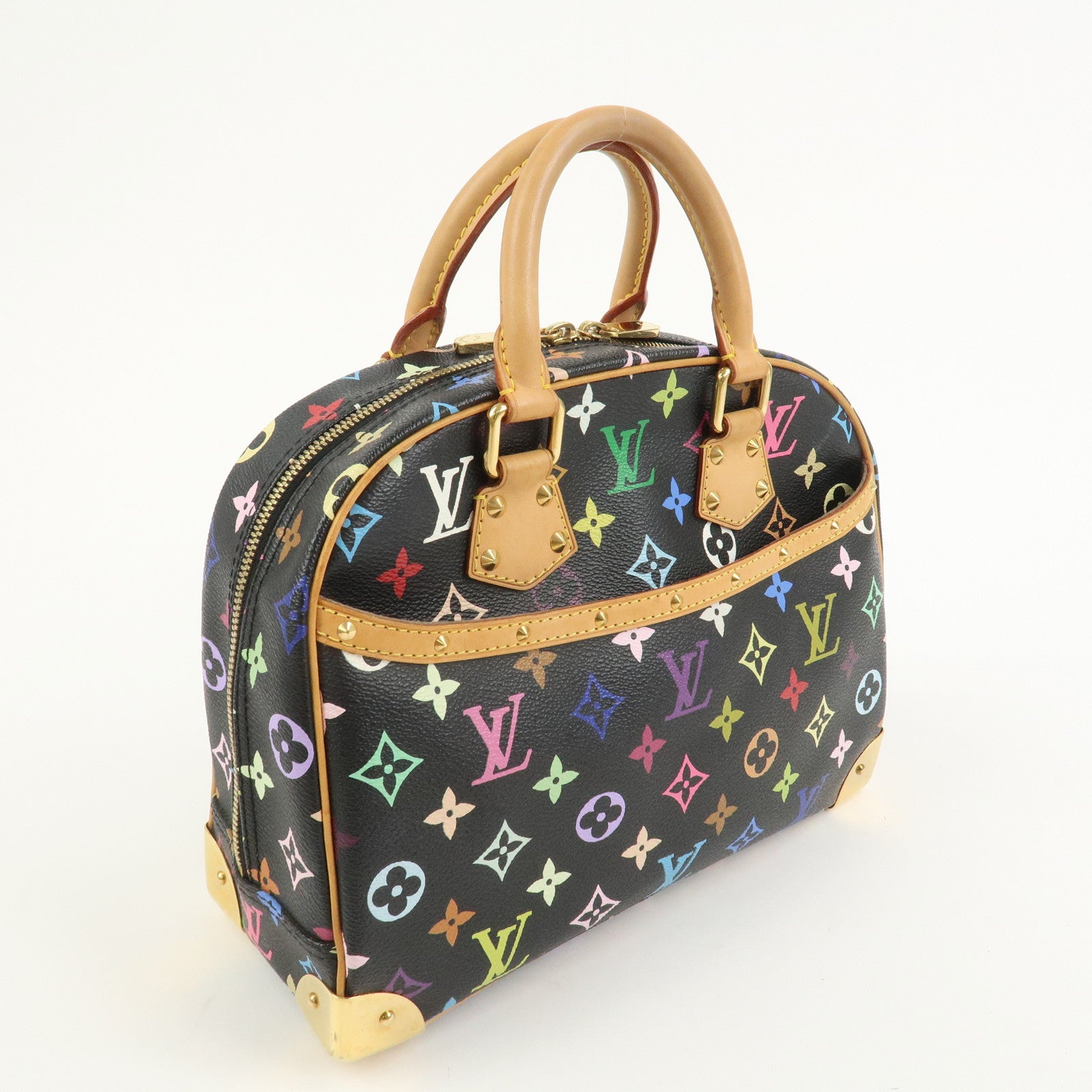 Louis Vuitton Monogram Multicolor Trouville Hand Bag Noir M92662