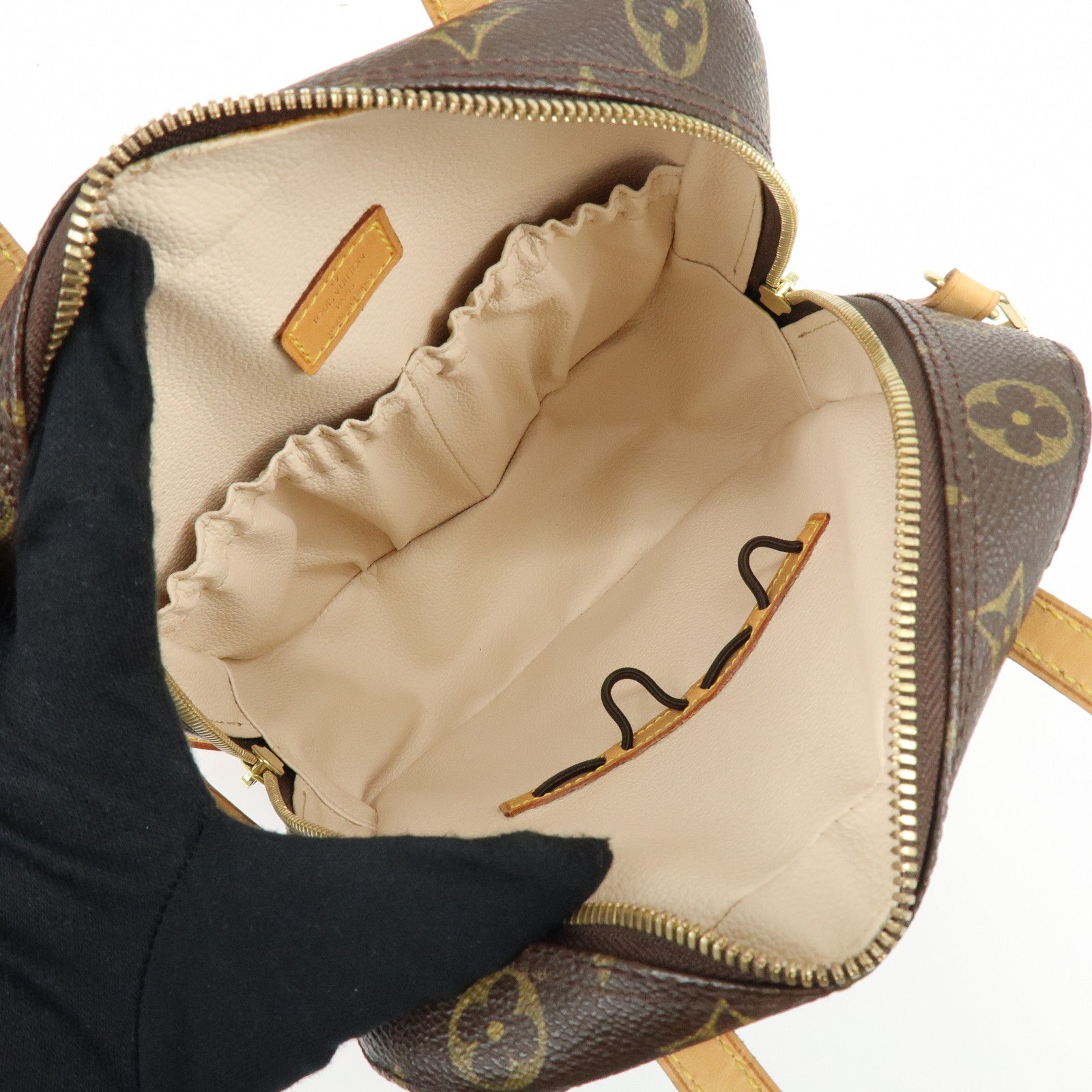 Louis Vuitton Monogram Spontini Hand Bag Brown M47500