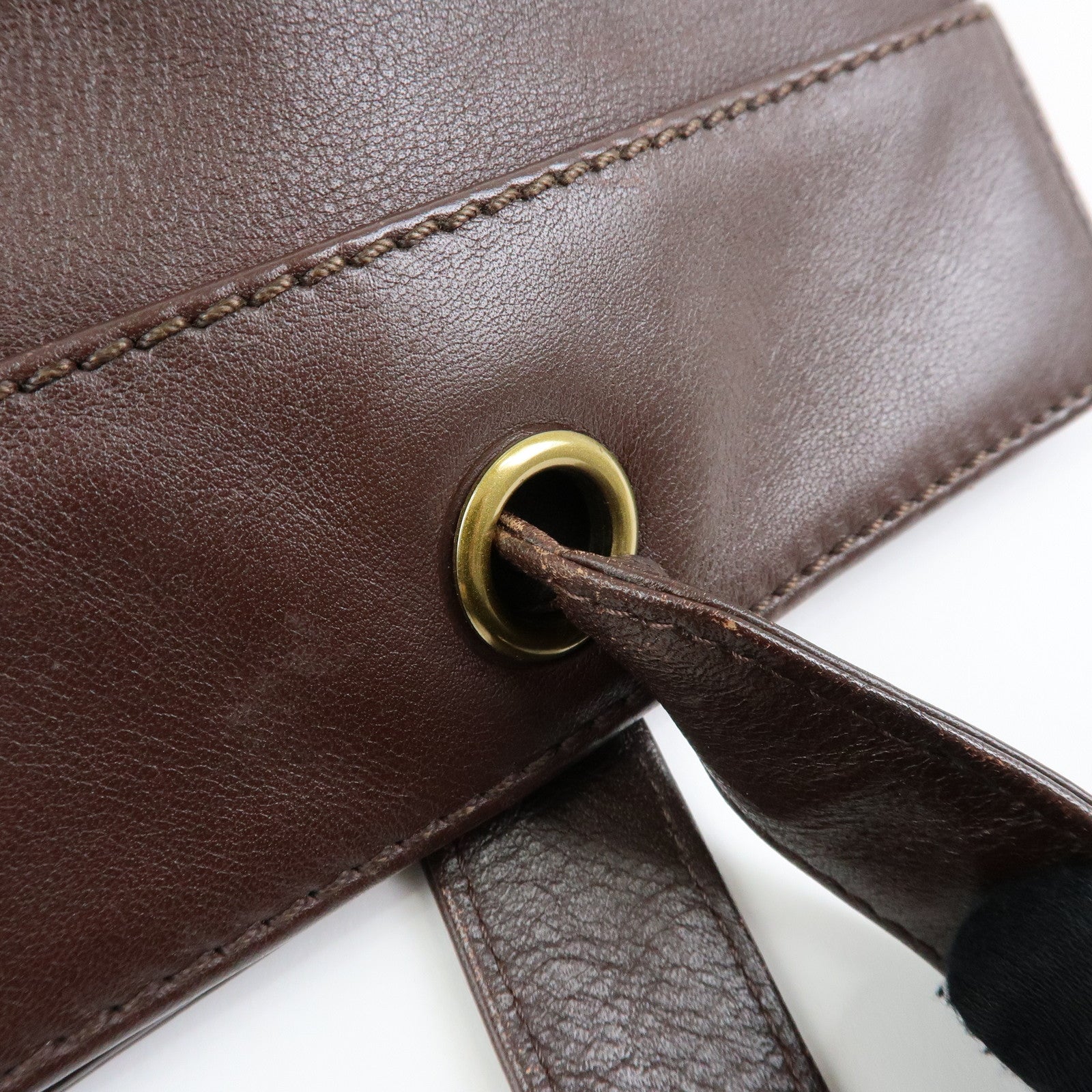 CHANEL COCO Mark Calf Leather 2WAY Bag Tote Bag Brown