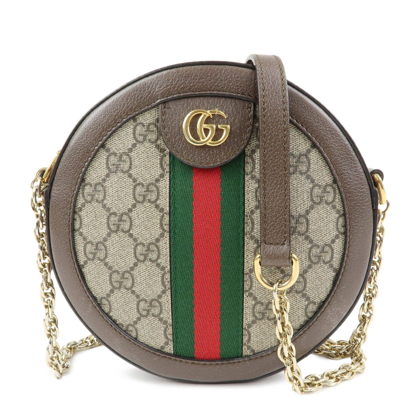 GUCCI Ophidia Sherry Round Shape GG Supreme Shoulder Bag 550618