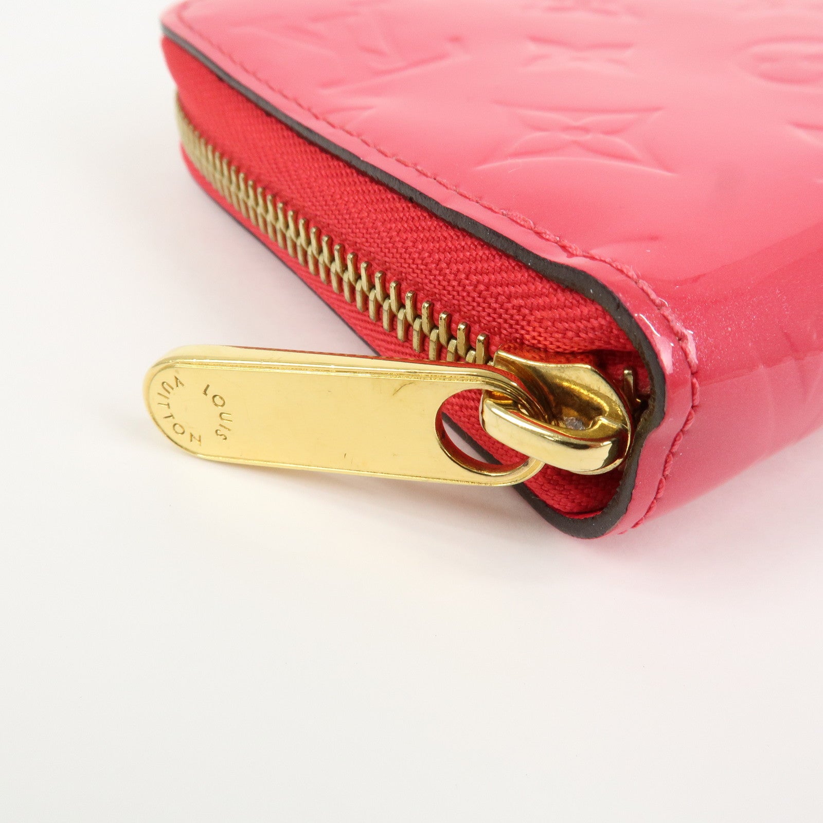 Louis Vuitton Monogram Vernis Round Zippy Wallet Hot Pink M93058