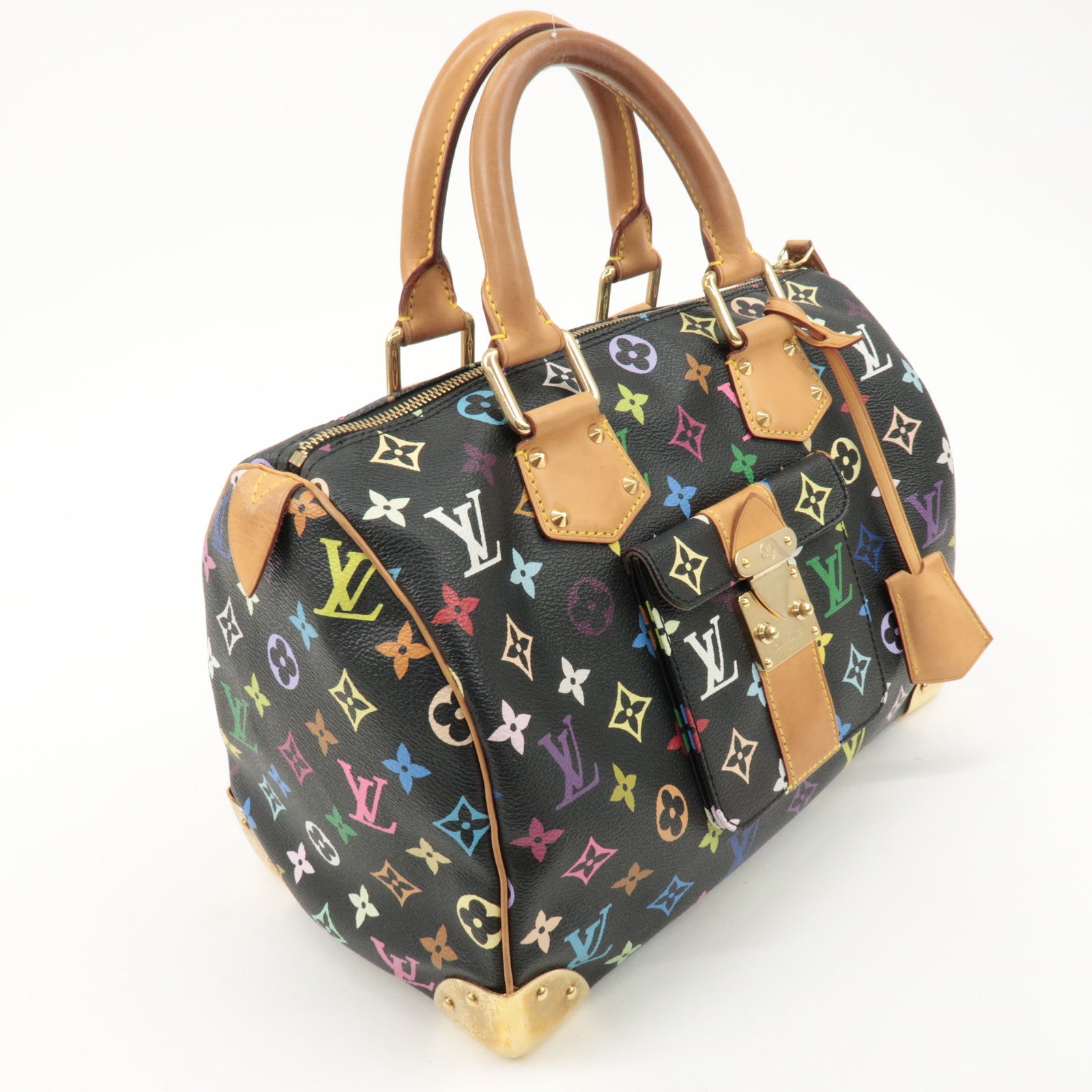Louis Vuitton Monogram Multicolor Speedy 30 Hand Bag M92642 Used