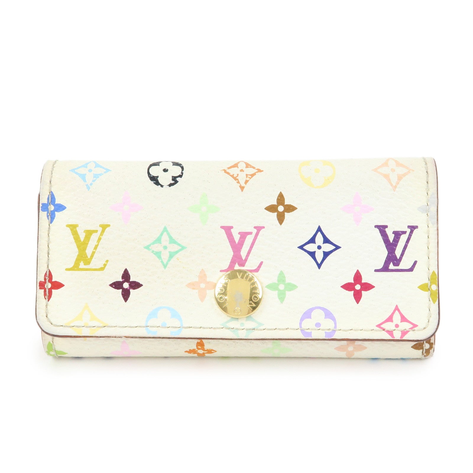Louis Vuitton Monogram Multicolor Multicles 4 Key Case Blanc M93731