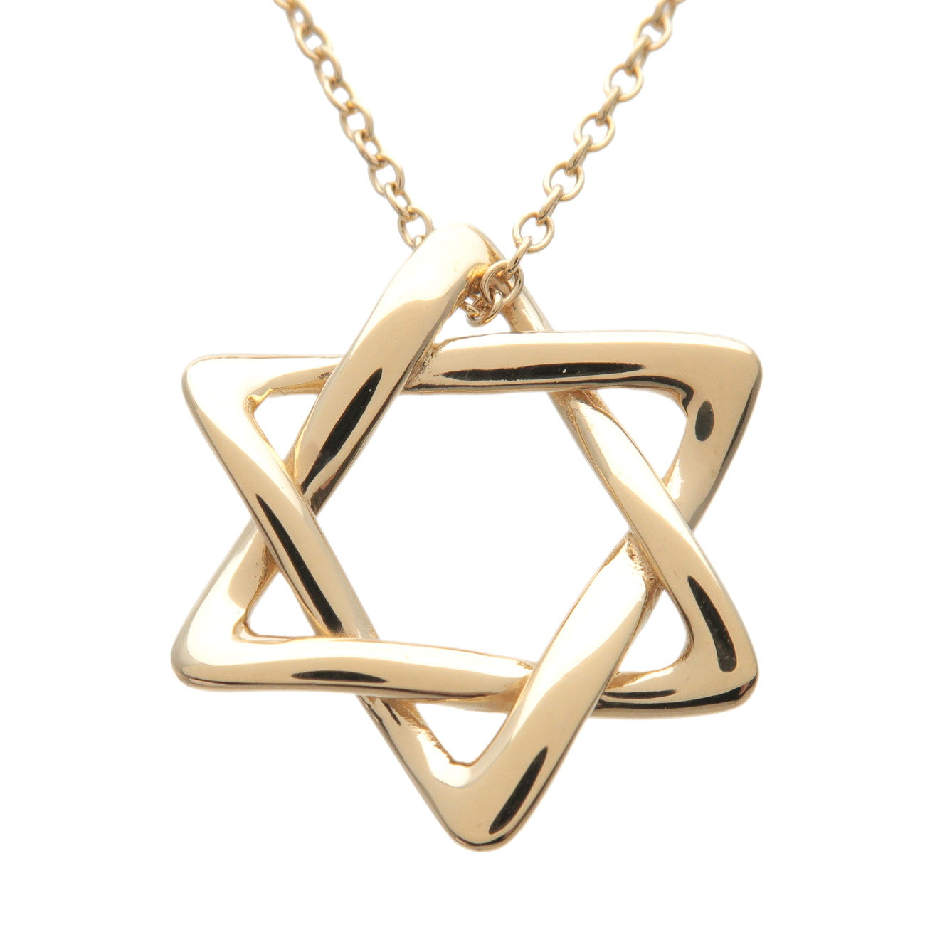 Tiffany & Co Star of Davi Pendant Necklace K18 750YG Yellow Gold