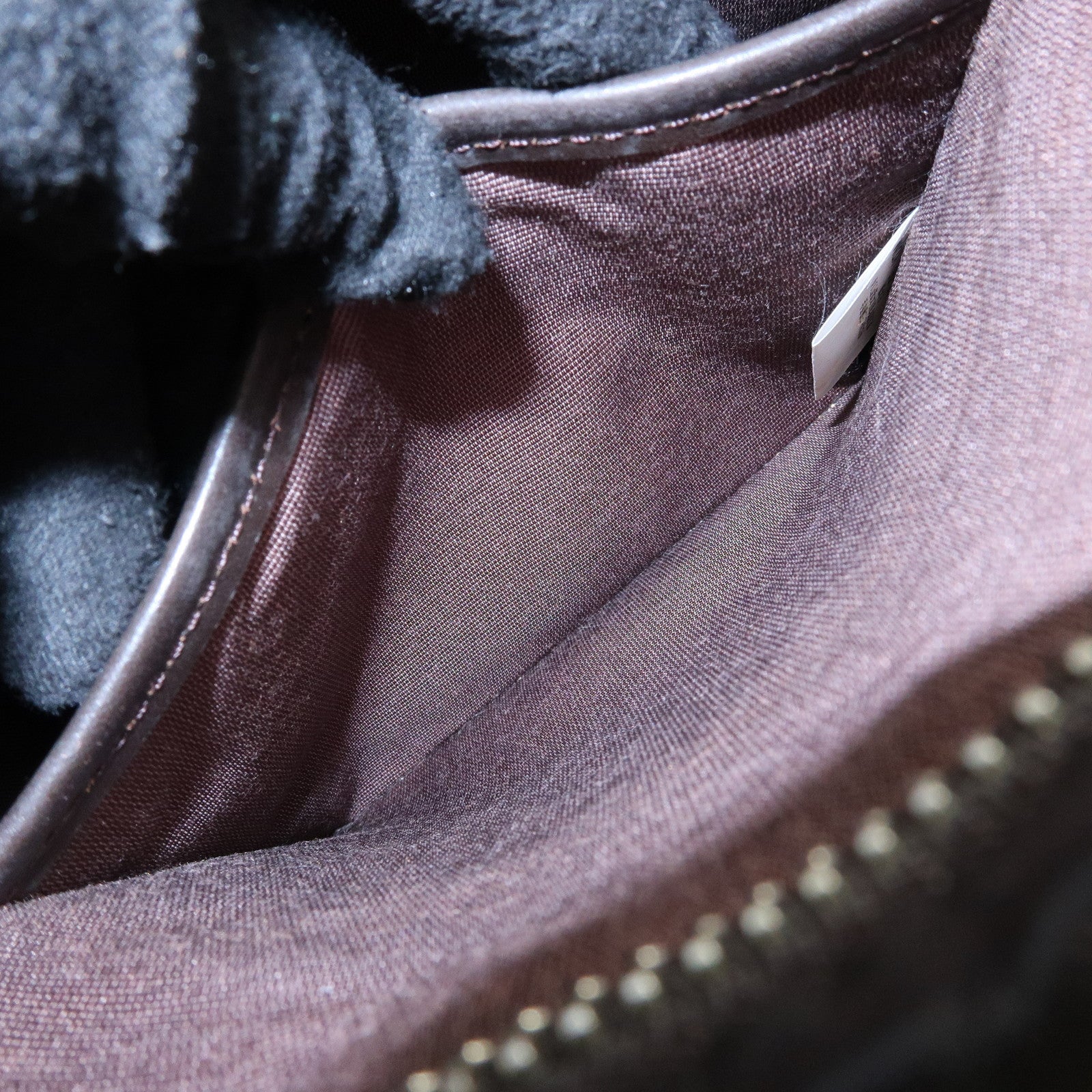 BURBERRY Blue Label Canvas Leather Shoulder Bag Grey Dark Brown