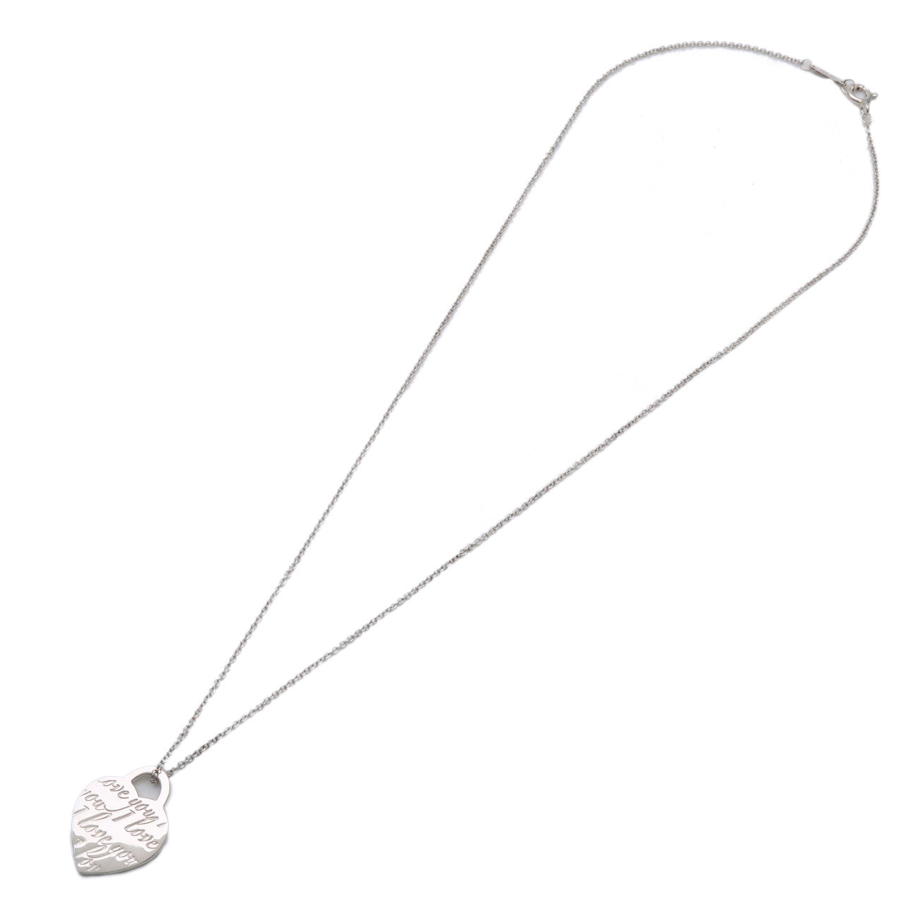 Tiffany & Co Notes Heart Tag Necklace SV925 Silver