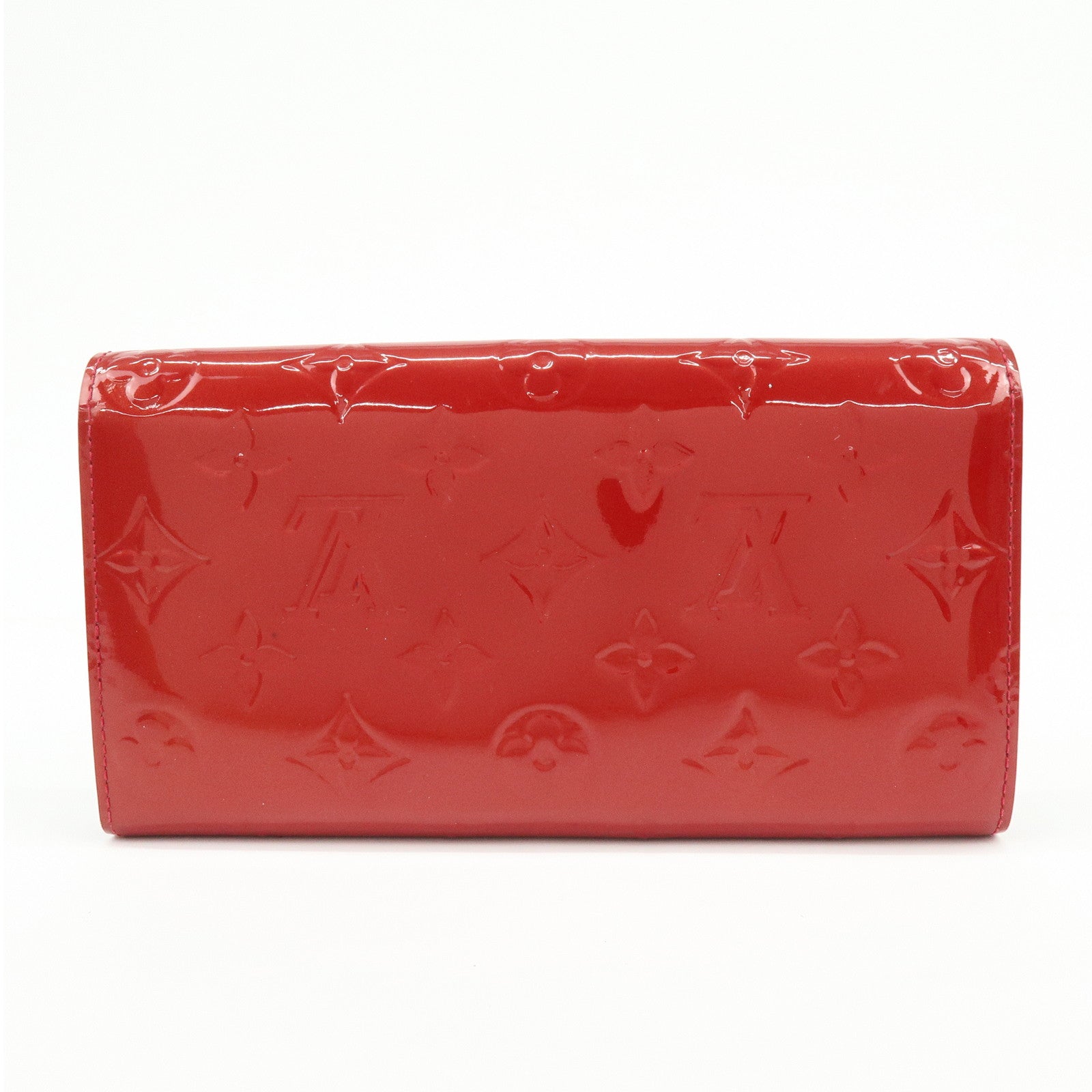 Louis Vuitton Monogram Vernis Portefeuille Sarah Wallet Red M91739