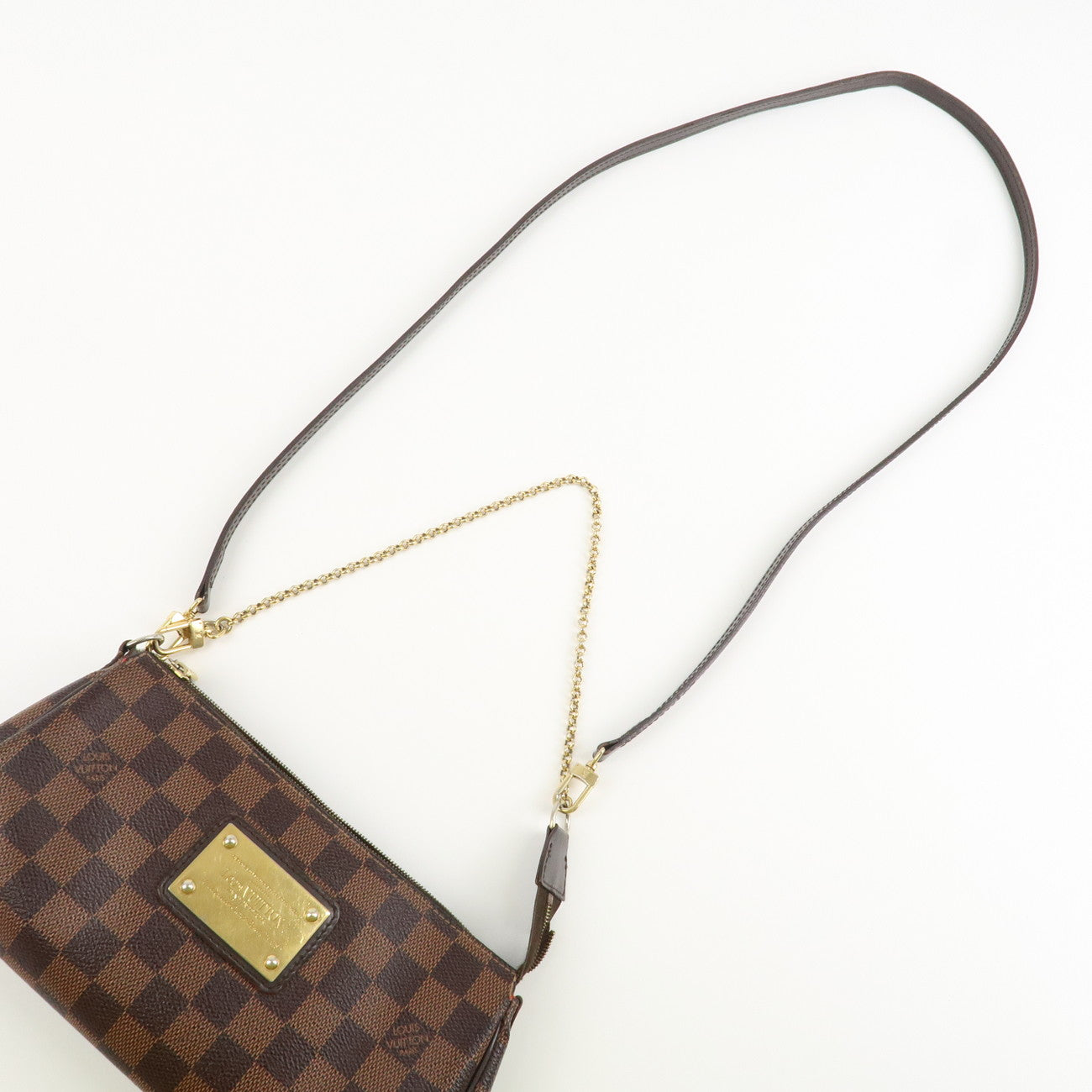 Louis Vuitton Damier Eva 2Way Hand Shoulder Bag Damier Ebene N55213 Used