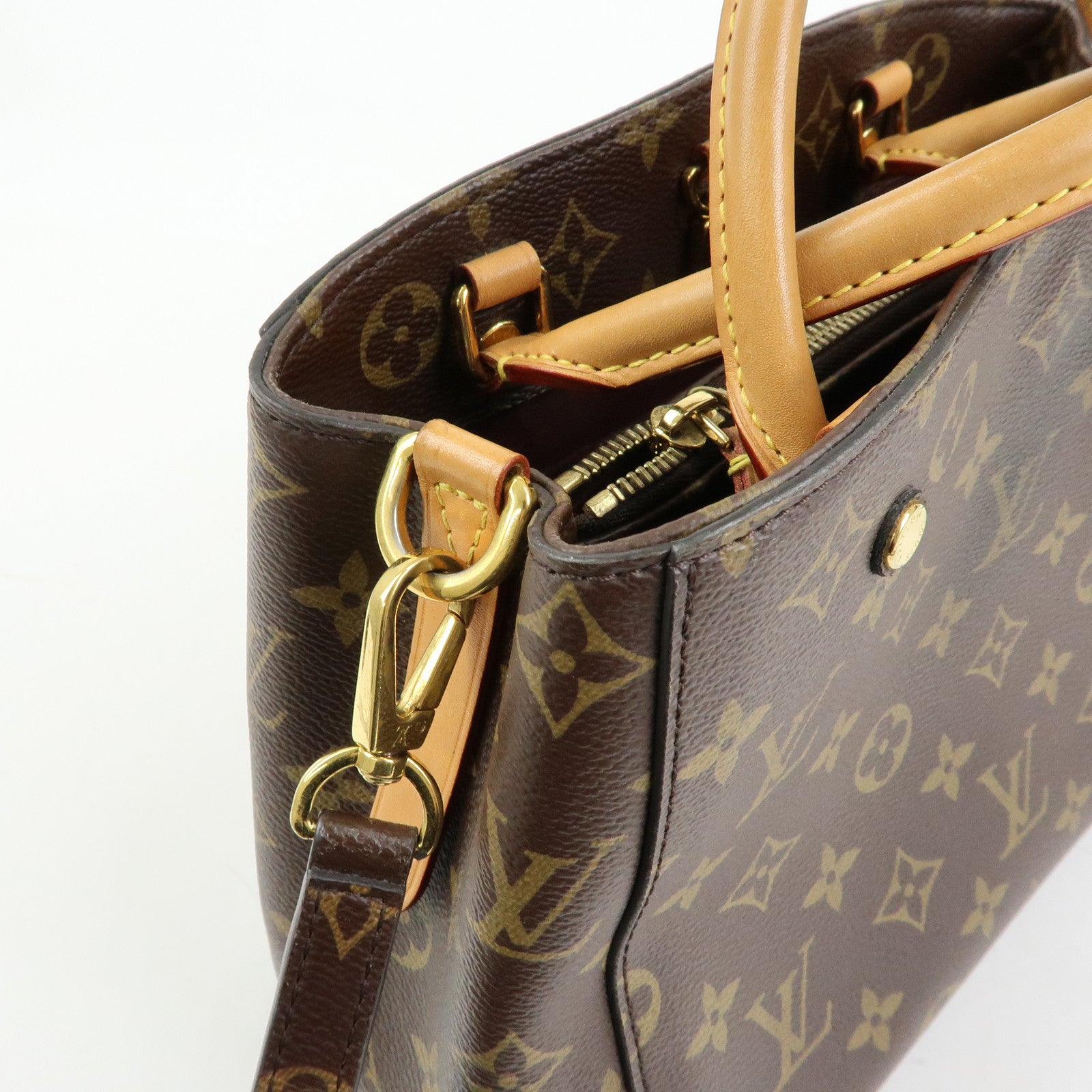 Louis Vuitton Monogram Montaigne BB 2Way Bag Hand Bag Brown M41055