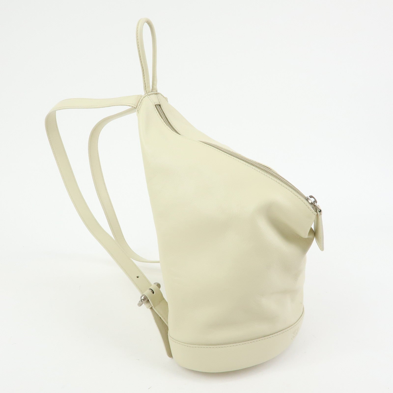 LOEWE Anagram Anton Leather Backpack Rucksuck Ivory