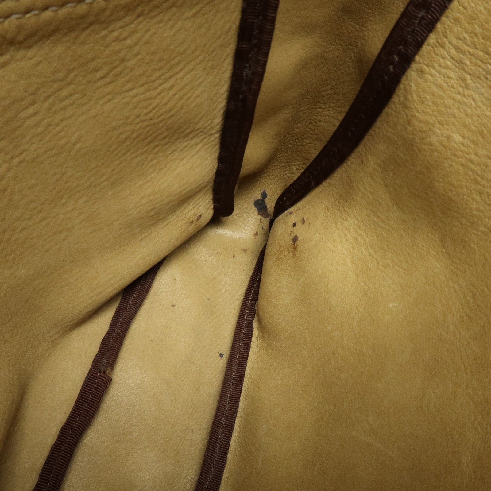 LOEWE Anagram Suede Leather Shoulder Bag Crossbody Bag Beige