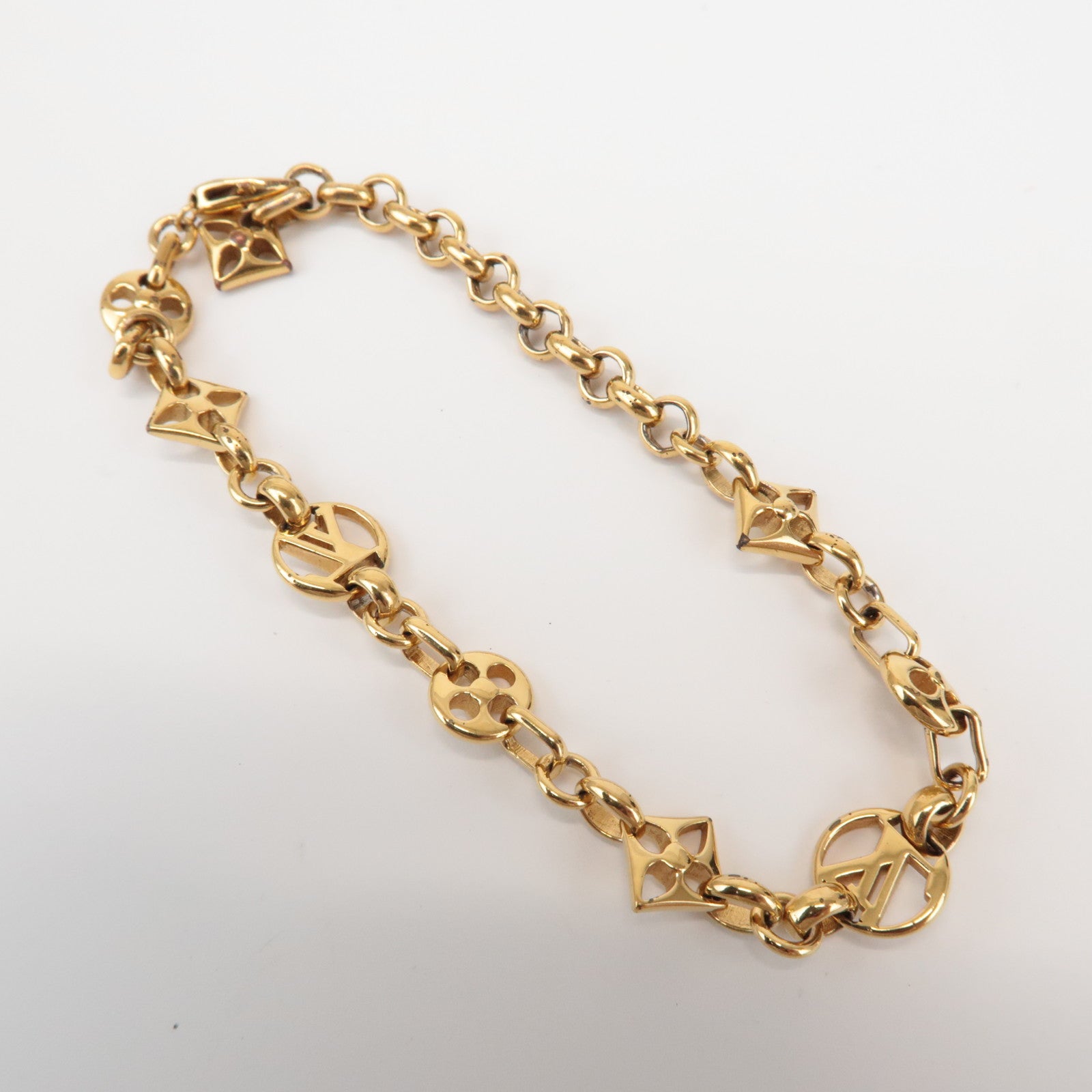 Louis Vuitton Monogram Crazy In Lock Bracelet Gold M00376