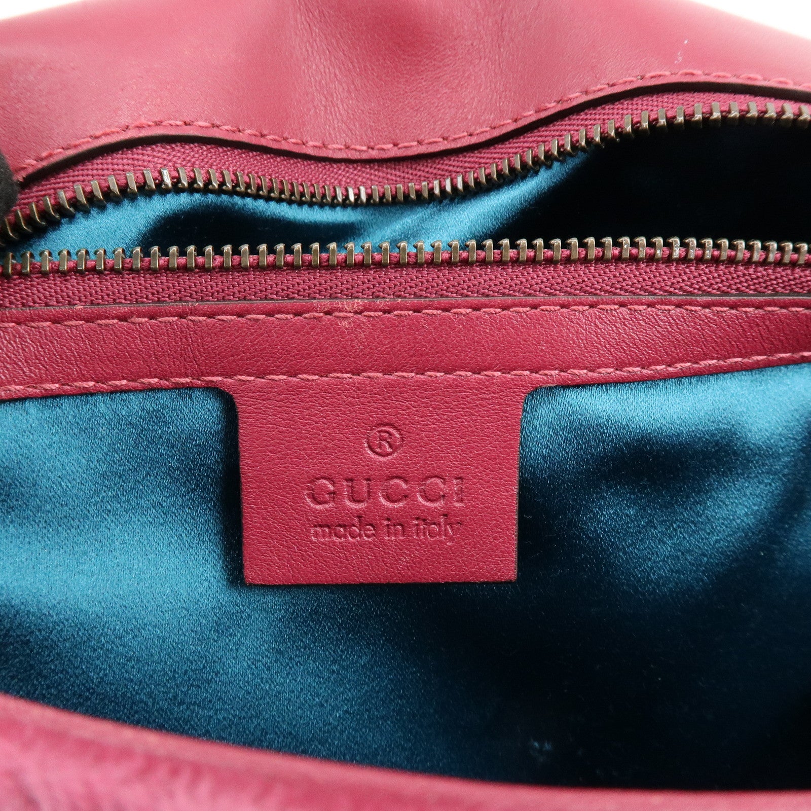 GUCCI GG Marmont Velour Leather Chain Shoulder Bag Pink 443496