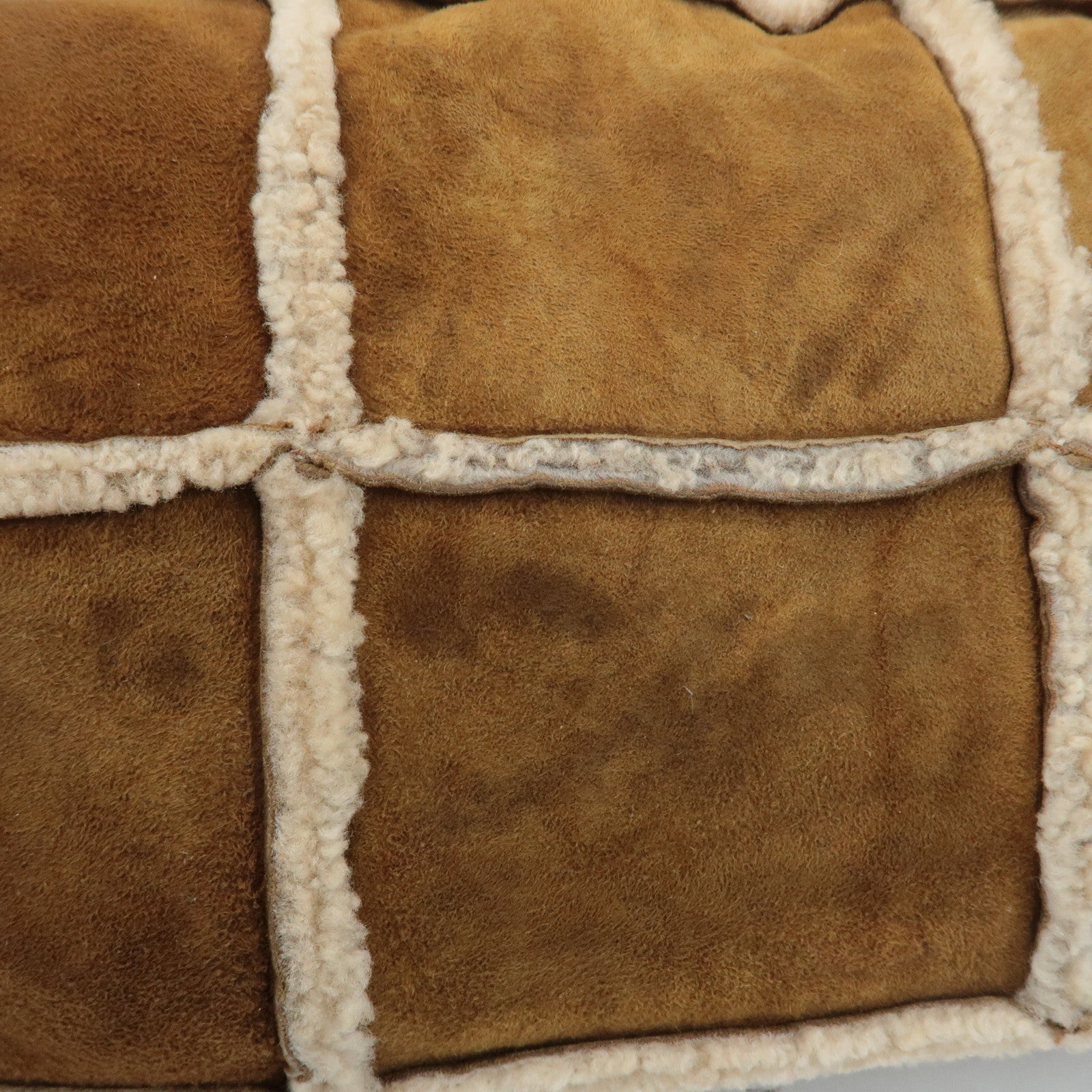 CHANEL Chocolate Bar Suede Mouton Shoulder Bag Hand Bag Brown Used