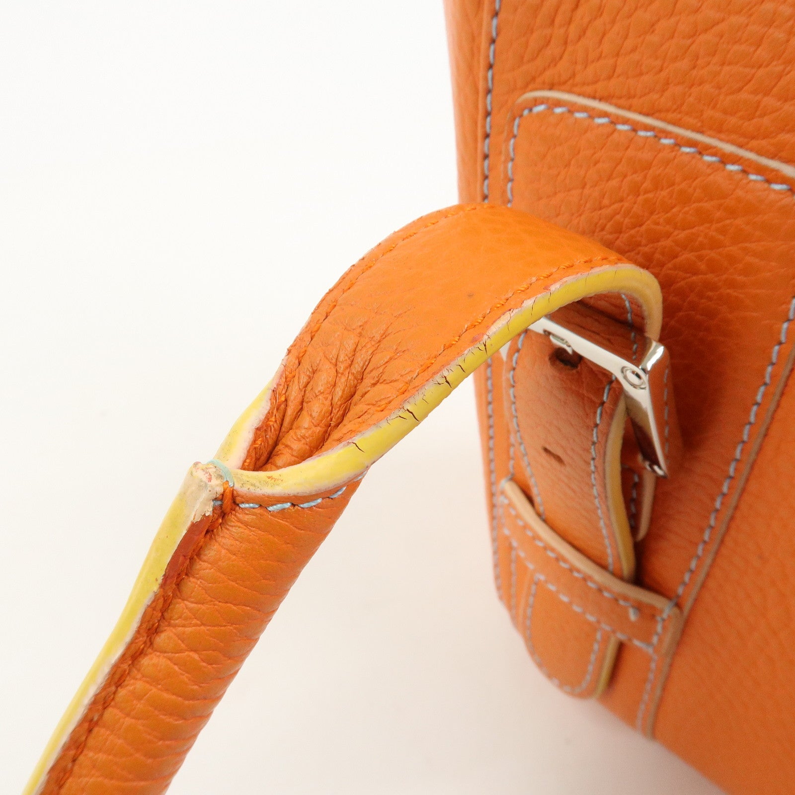 LOEWE Senda Leather Hand Bag Orange