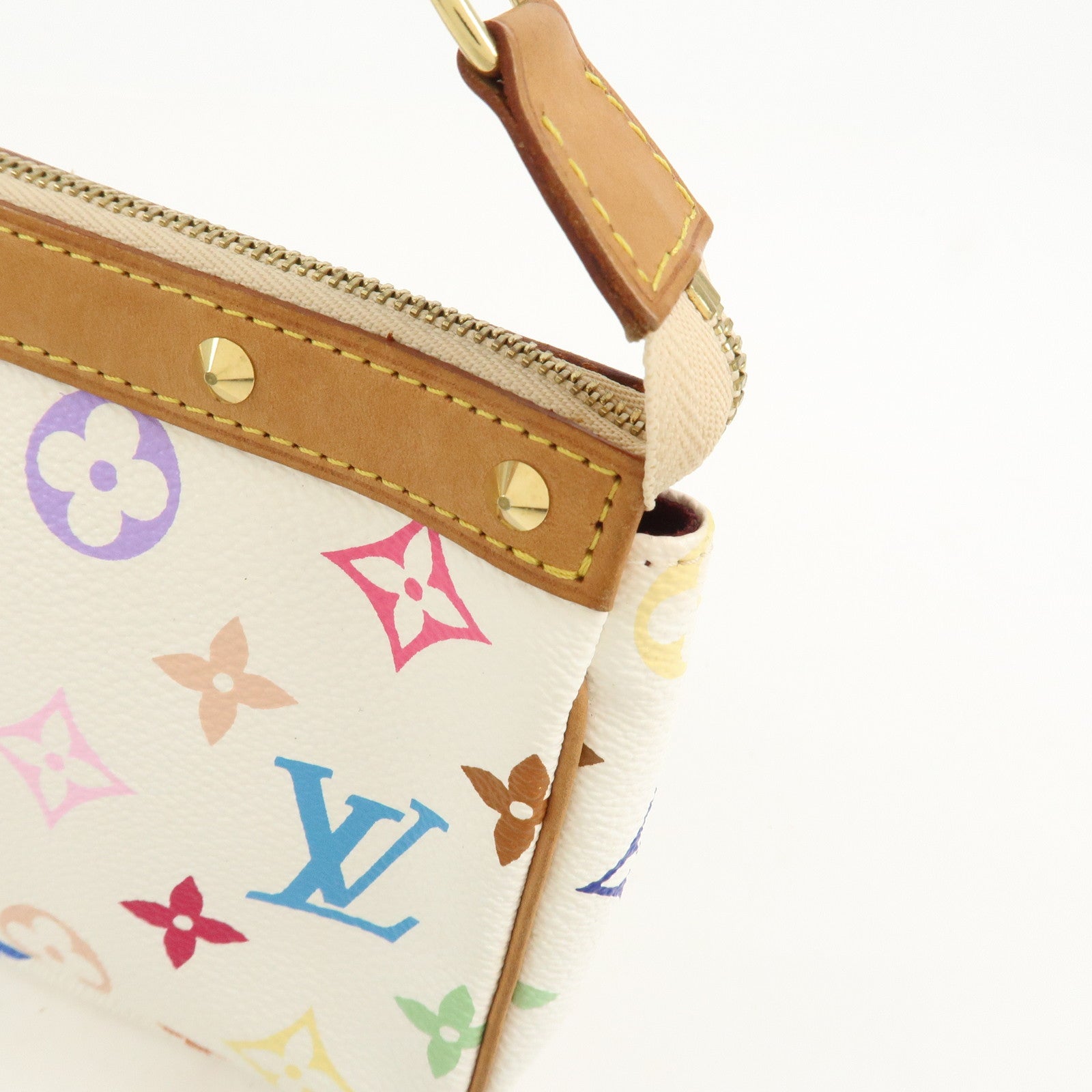 Louis Vuitton Monogram Multicolor Pochette Accessoires Blanc M92649