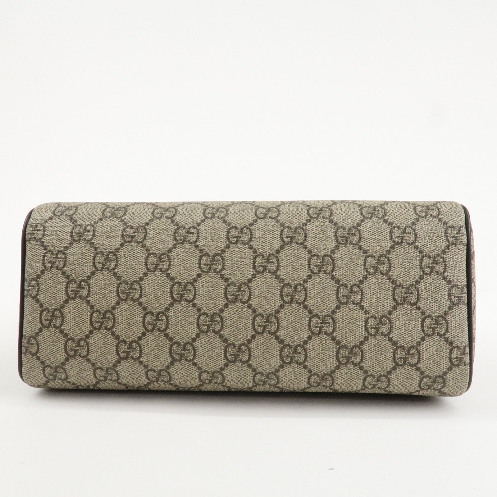 GUCCI GG Supreme Leather Clutch Bag Pouch Beige 189818 Used