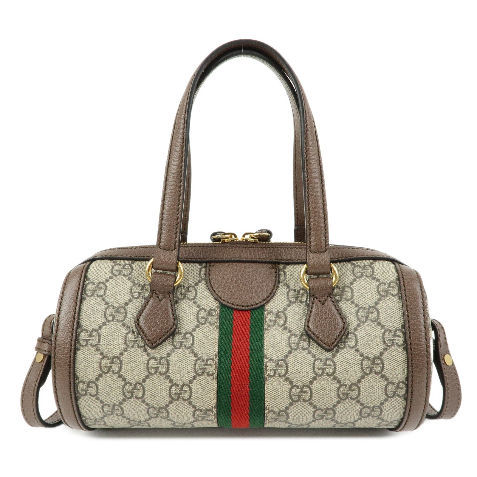 GUCCI Ophidia Sherry GG Supreme Leather Shoulder Bag Brown 602577