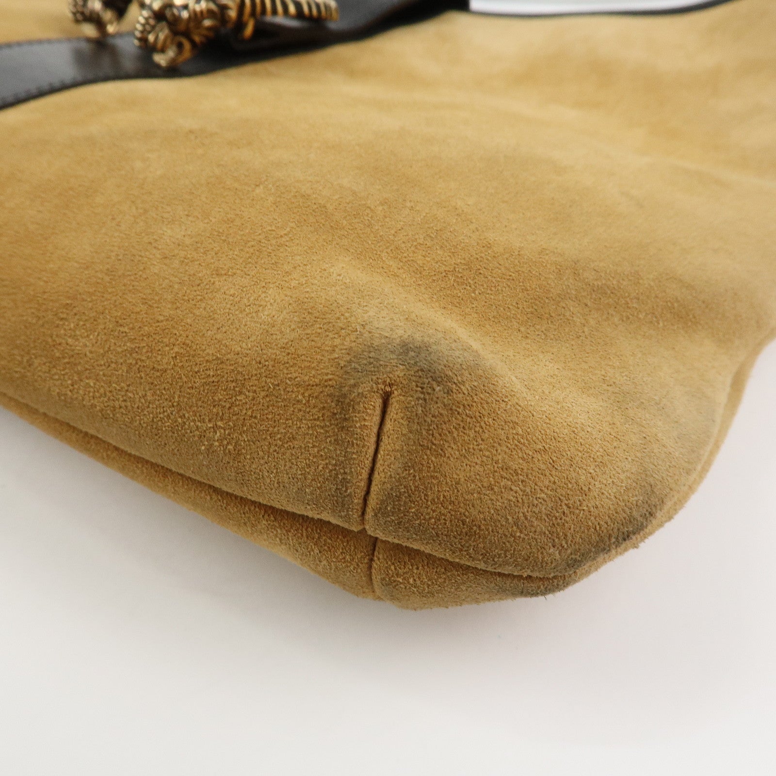 GUCCI Dionysus Suede Leather Shoulder Bag Light Brown 001.4067