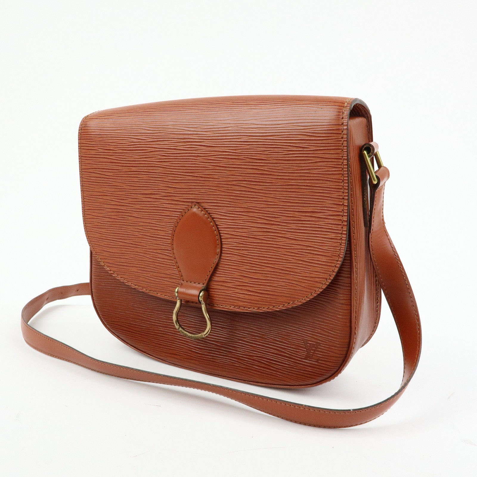Louis Vuitton Epi Saint Cloud Shoulder Bag Kenya Brown M52193