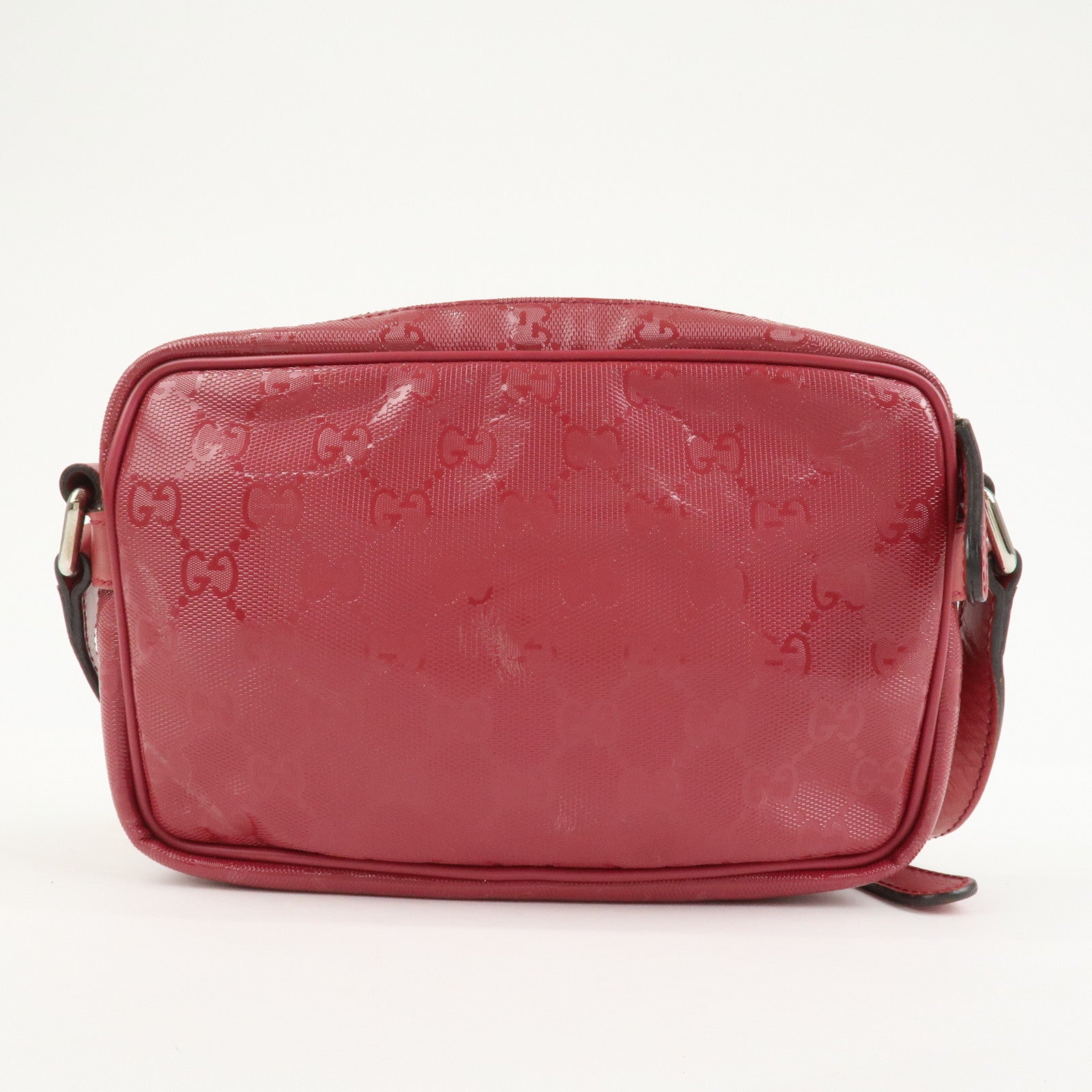 GUCCI GG Imprime GG Supreme Leather Shoulder Bag Pink 201447