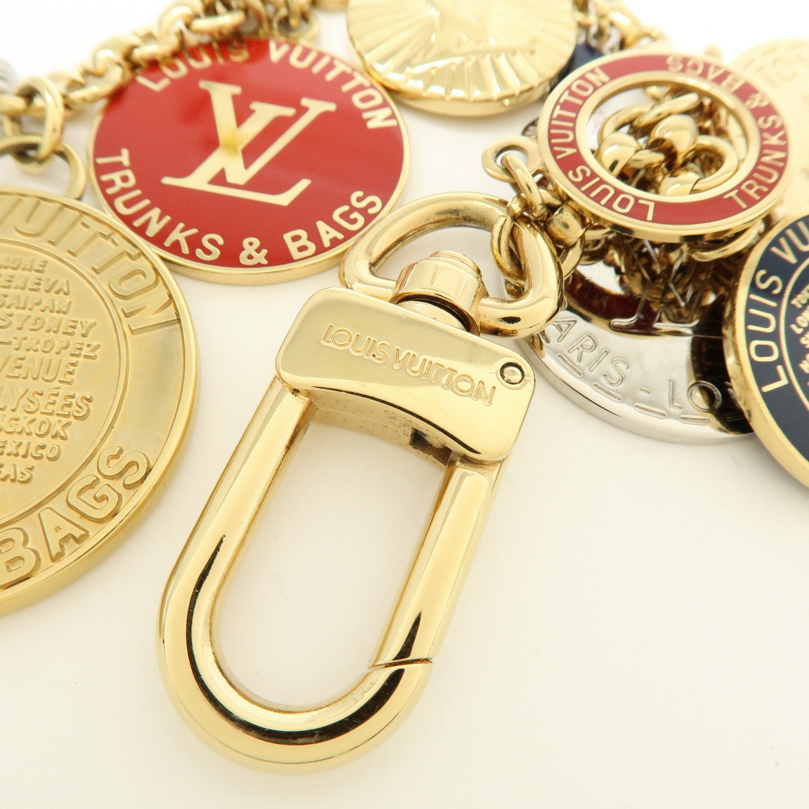 Louis Vuitton Porte Cles Chaine T&B Bag Charm Key Chain Gold M60071