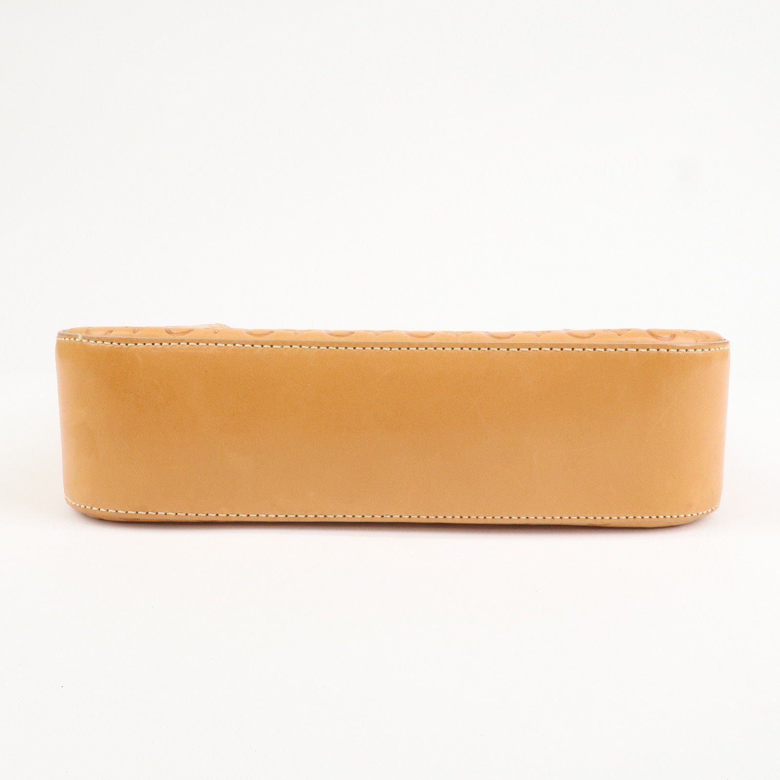 CELINE C Macadam Leather Shouler Bag Hand Bag Beige