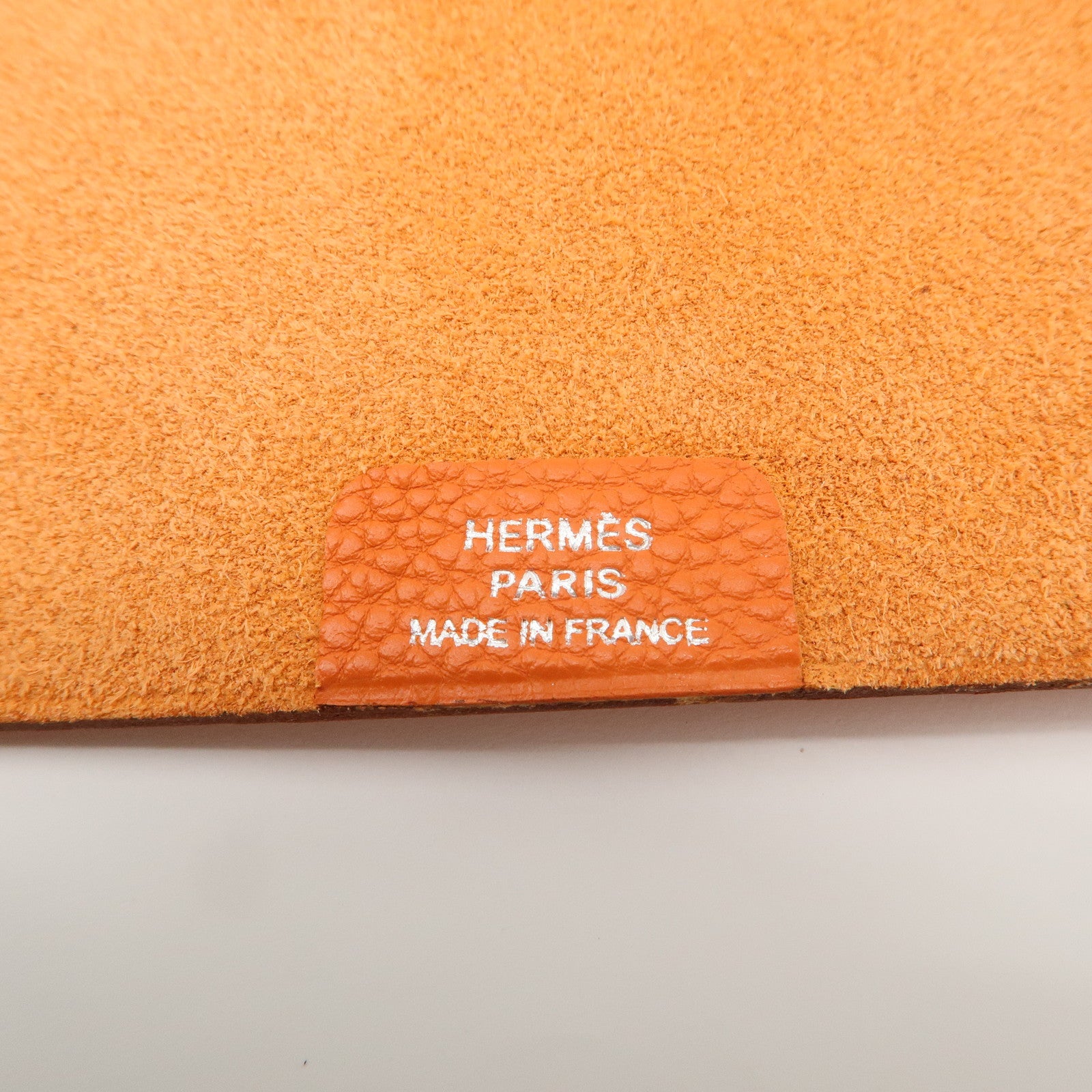 HERMES Togo Leather Ulysse MM □J Stamped Notebook Cover Potiron Orang