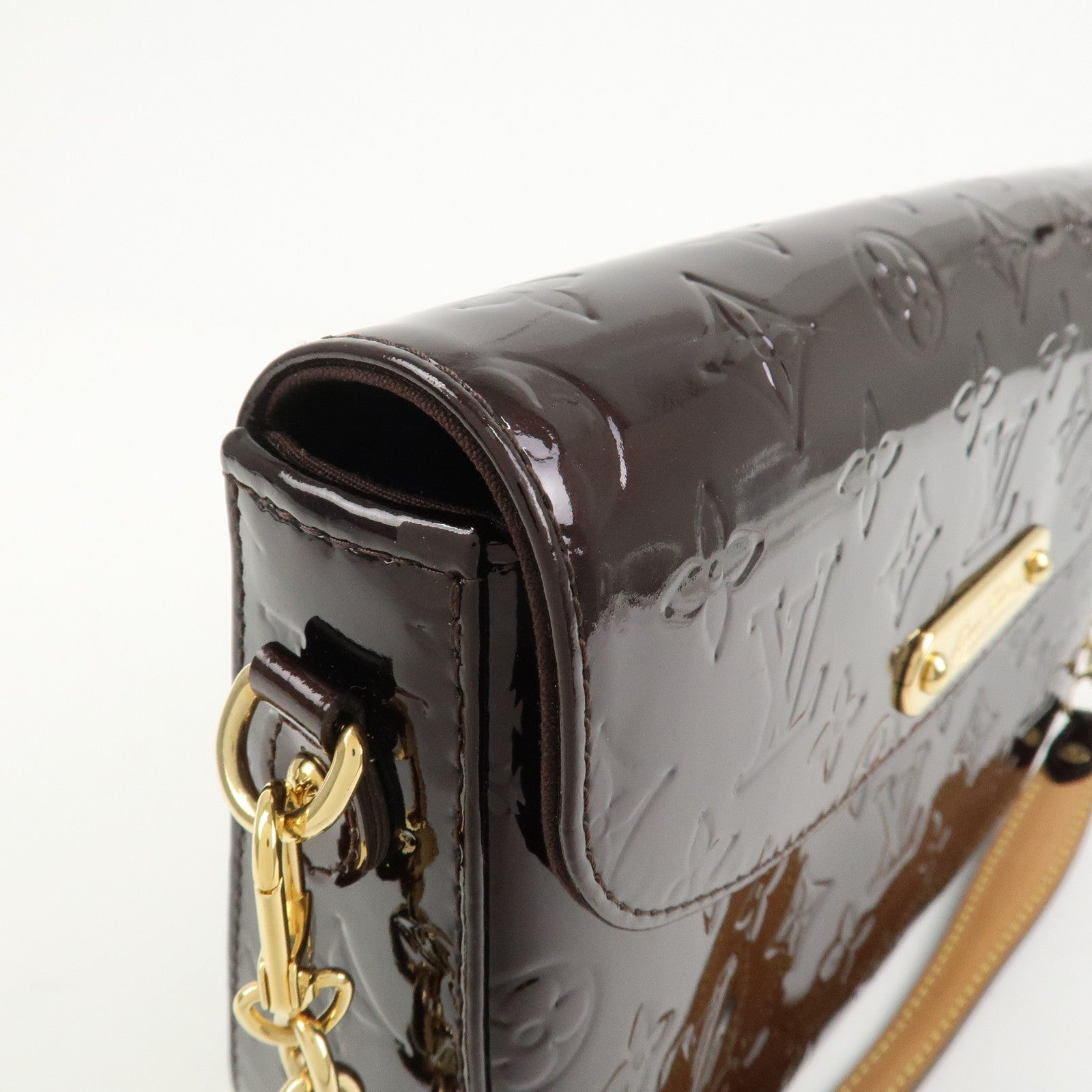 Louis Vuitton Vernis Leather Rodeo Drive Hand Bag Amarante M93598
