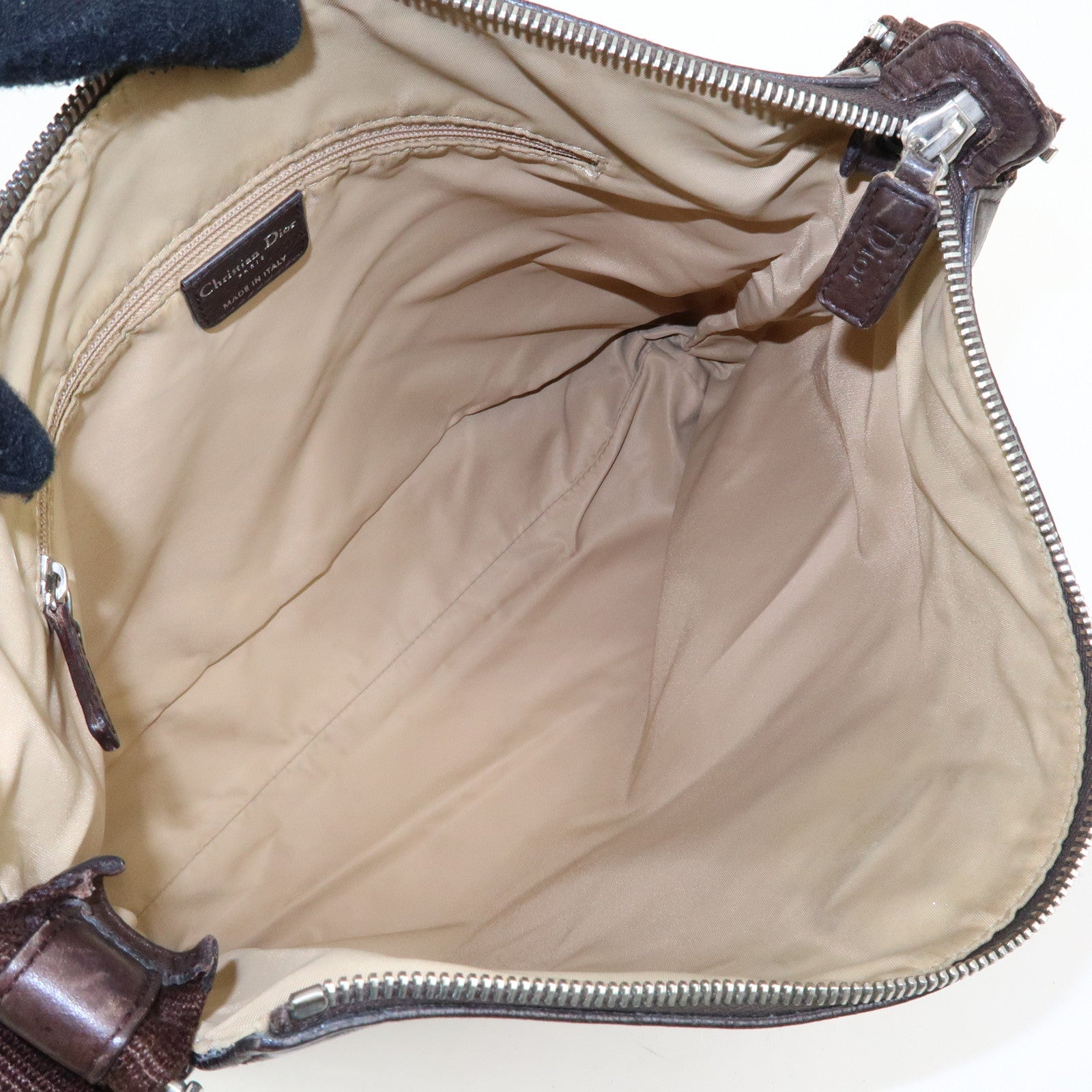 Christian Dior Street Chic Trotter Canvas Leather Shoulder Bag