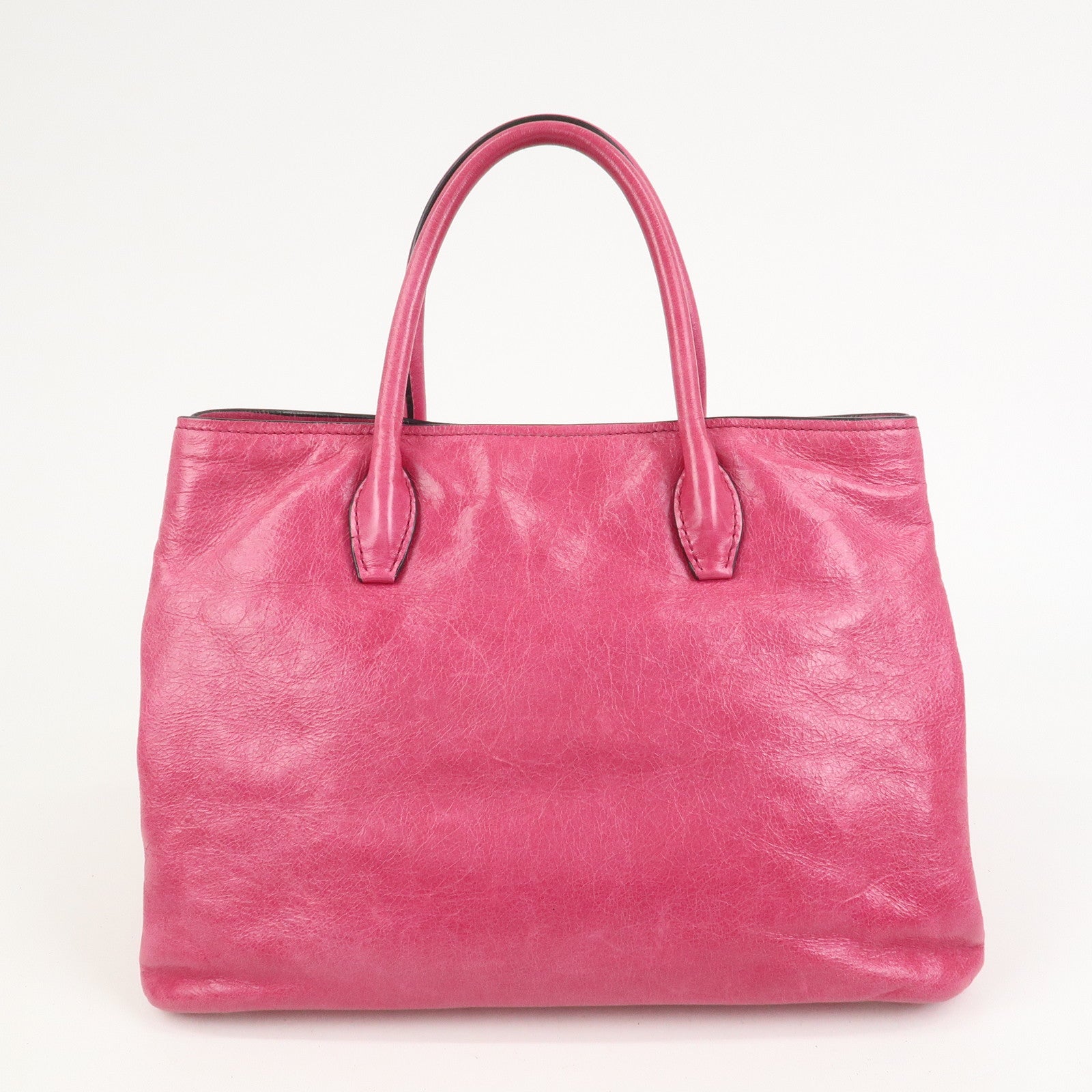 MIU MIU Logo 2Way Bag Hand Bag Shoulder Bag Pink