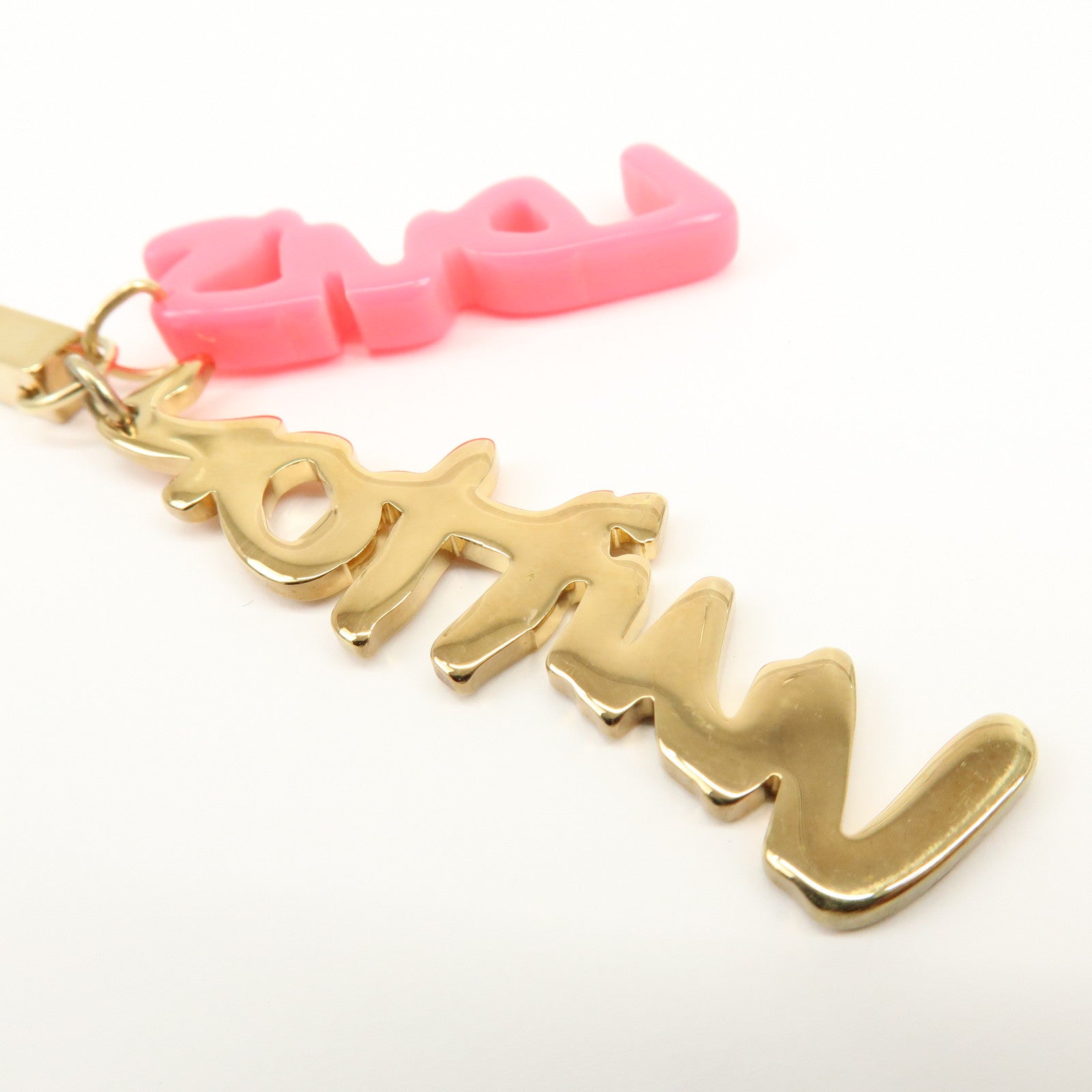 Louis Vuitton Accessoire Telephone Graffiti Bag Charm Gold Pink