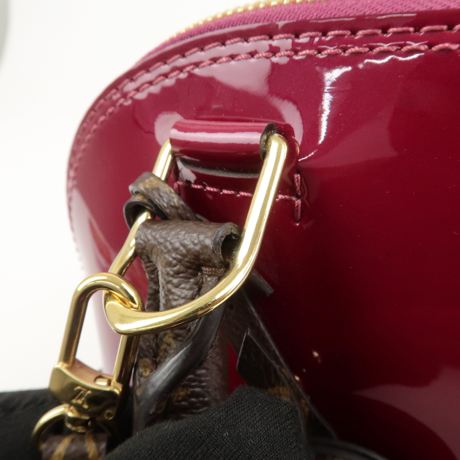 Louis Vuitton Monogram Vernis Alma BB 2Way Bag Magenta M54785