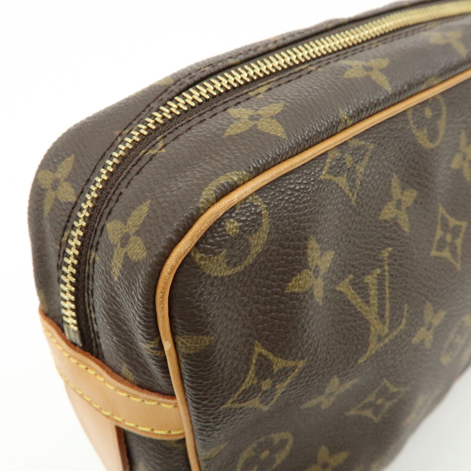 Louis Vuitton Monogram Compiegne 28 Pouch Clutch Bag Brown M51845