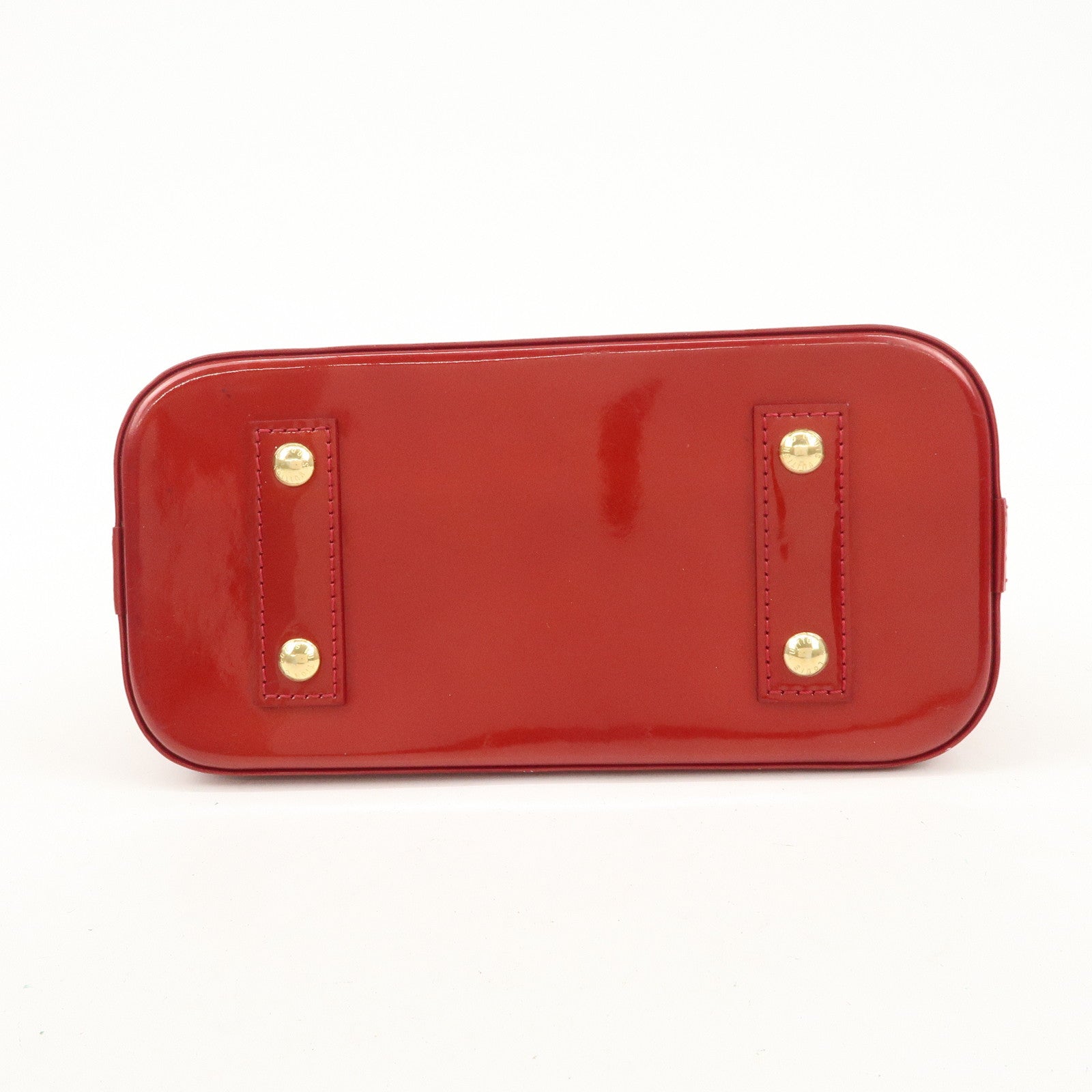 Louis Vuitton Monogram Vernis Alma BB 2Way Bag Red M91606 Used