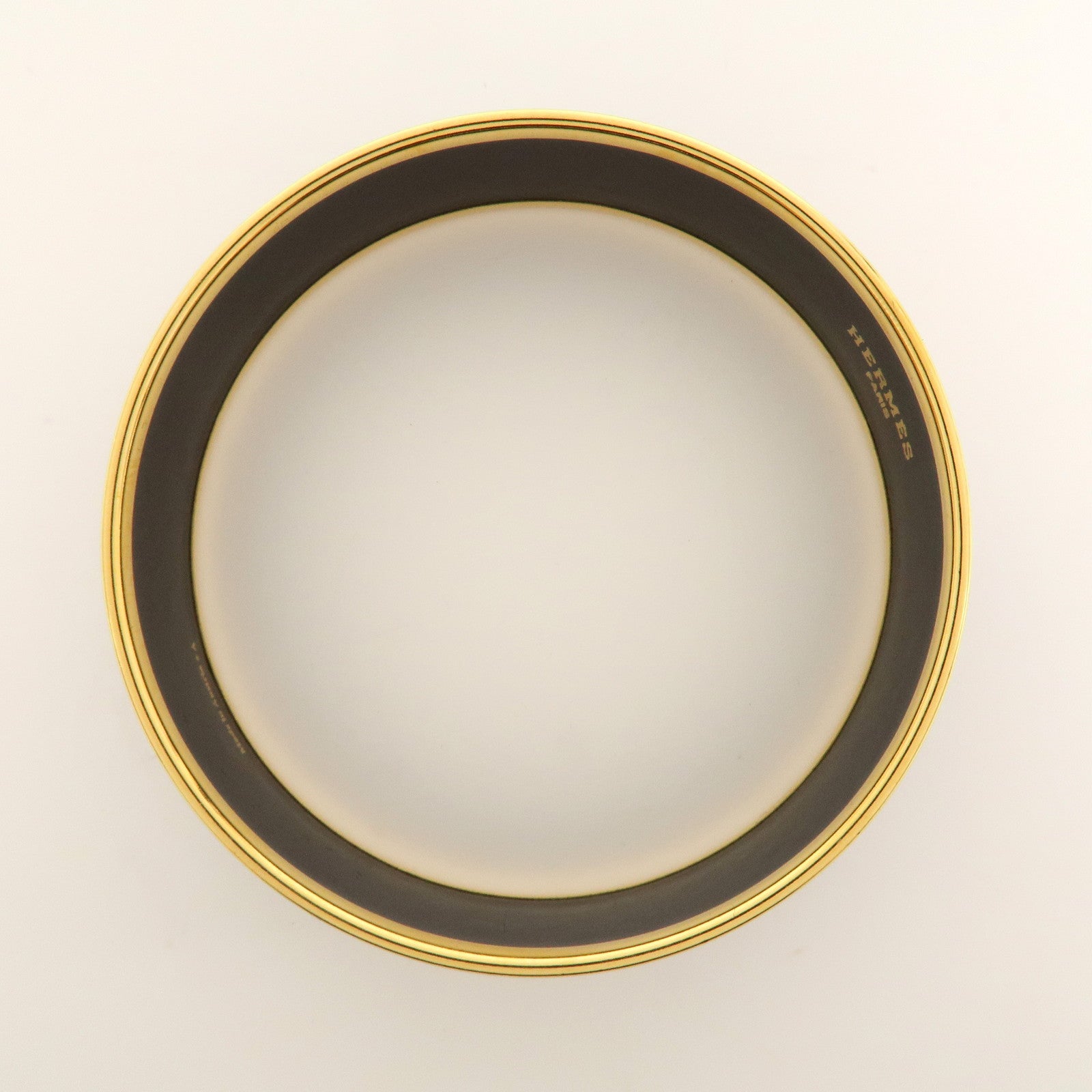 HERMES Email GM Bangle Bracelet Black Blue