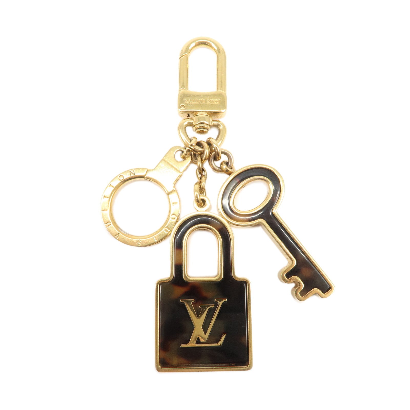 Louis Vuitton Porte Cles Confidence Bag Charm Key Chain Gold M65088