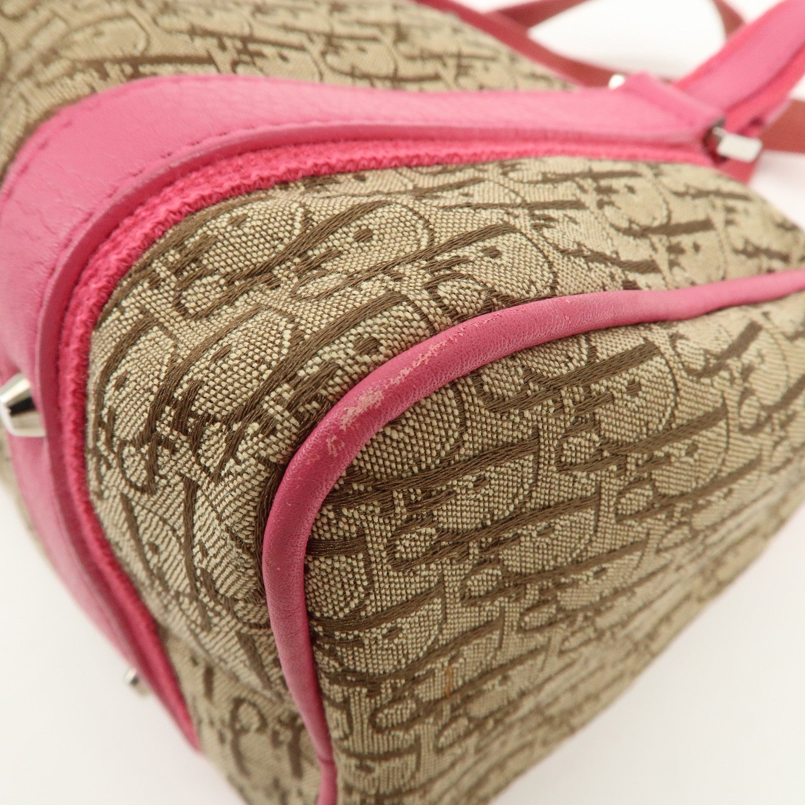 Christian Dior Trotter Street Chic Mini Boston Bag Beige Pink